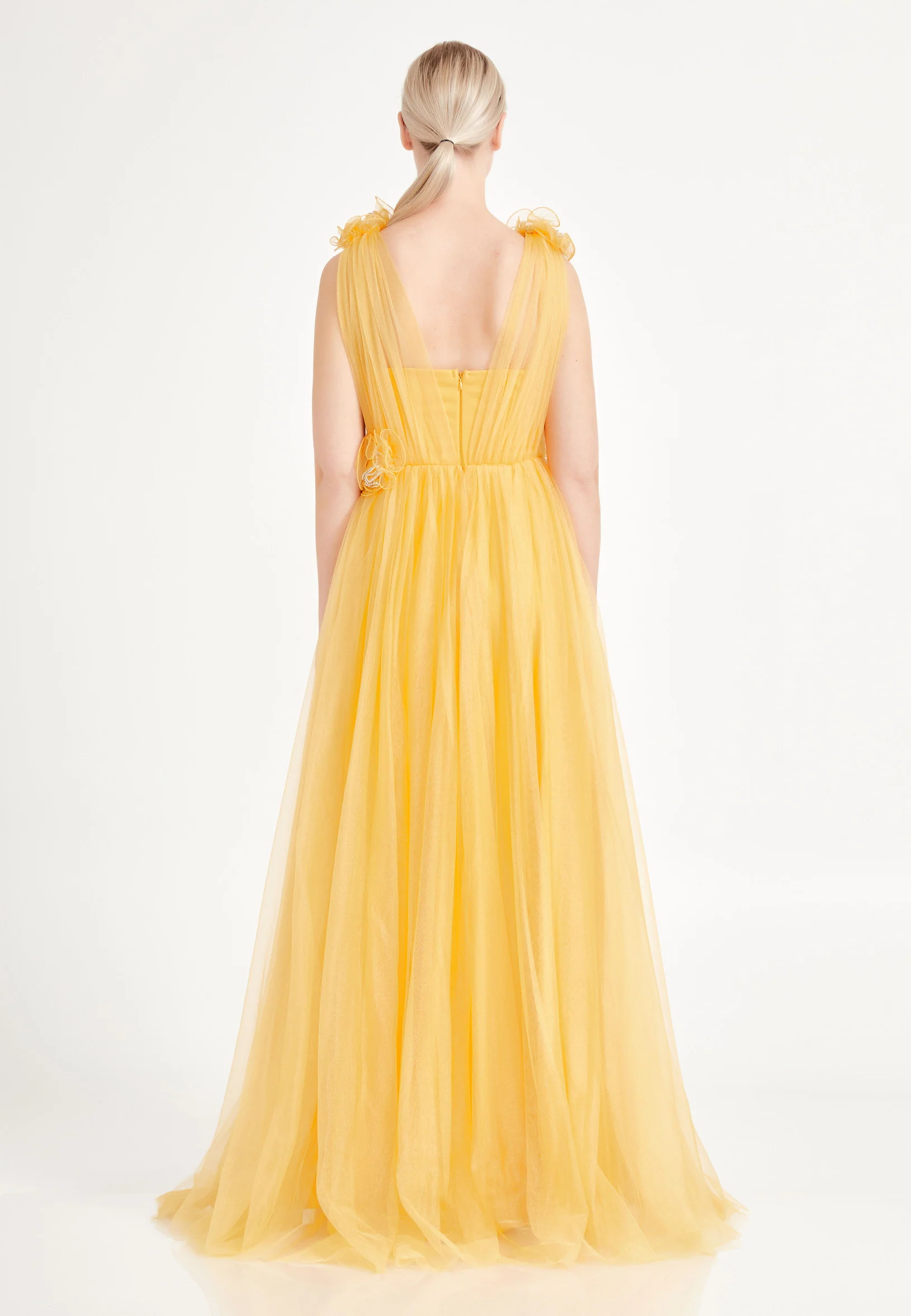Sleeveless Maxi Tulle A - Line Regular Prom Dress brq1226 - Image 23