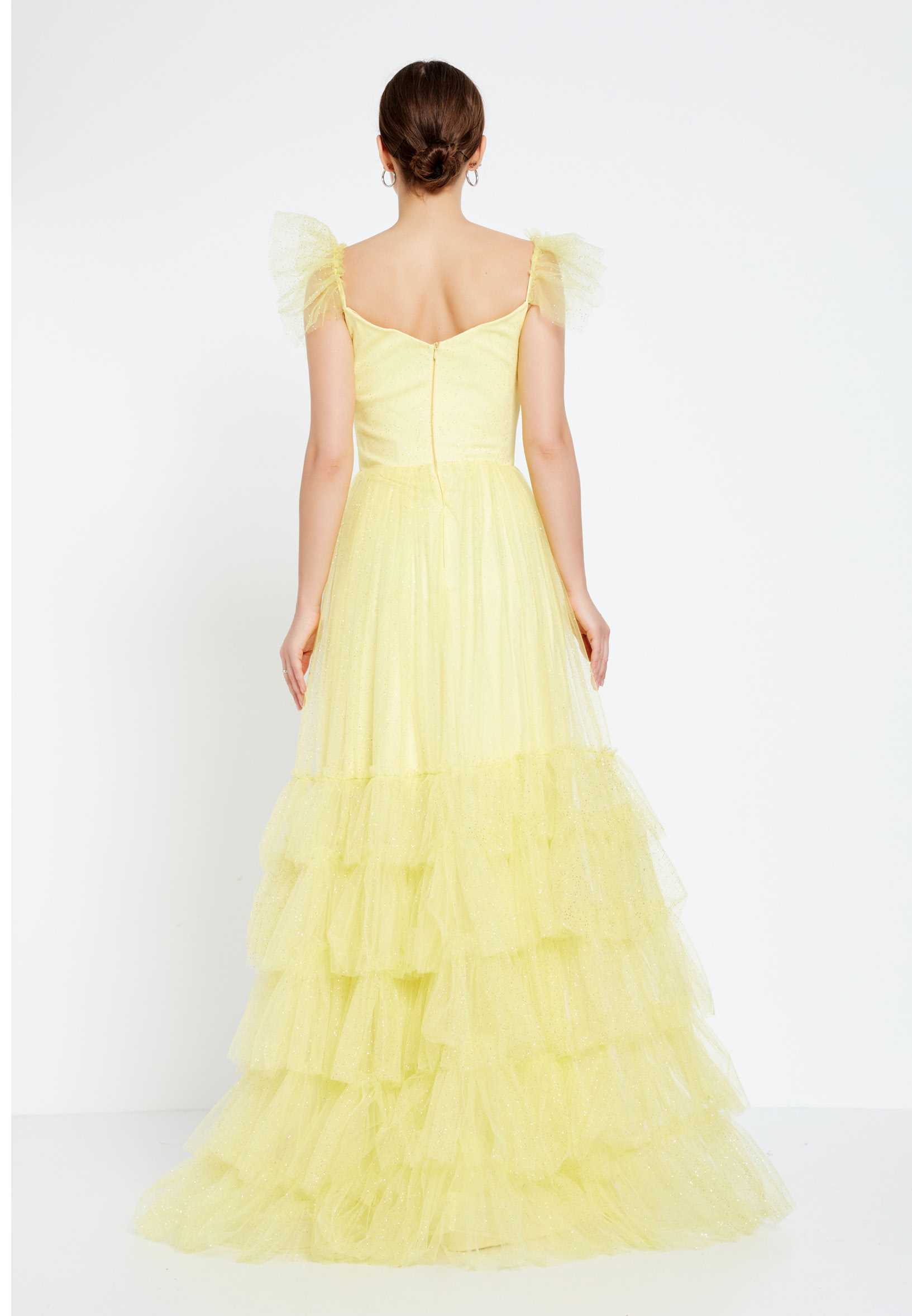 Sleeveless Maxi Tulle A - Line Regular Prom Dress brq1231 - Image 14