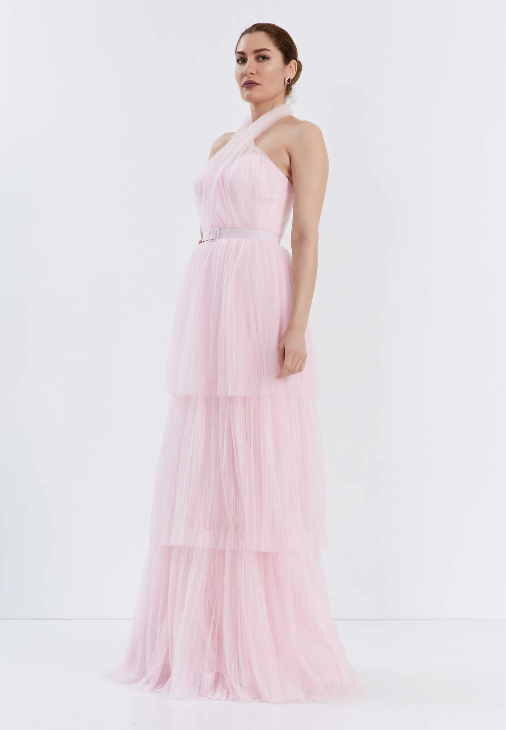 Sleeveless Maxi Tulle A - Line Regular Prom Dress brq1236 - Image 11