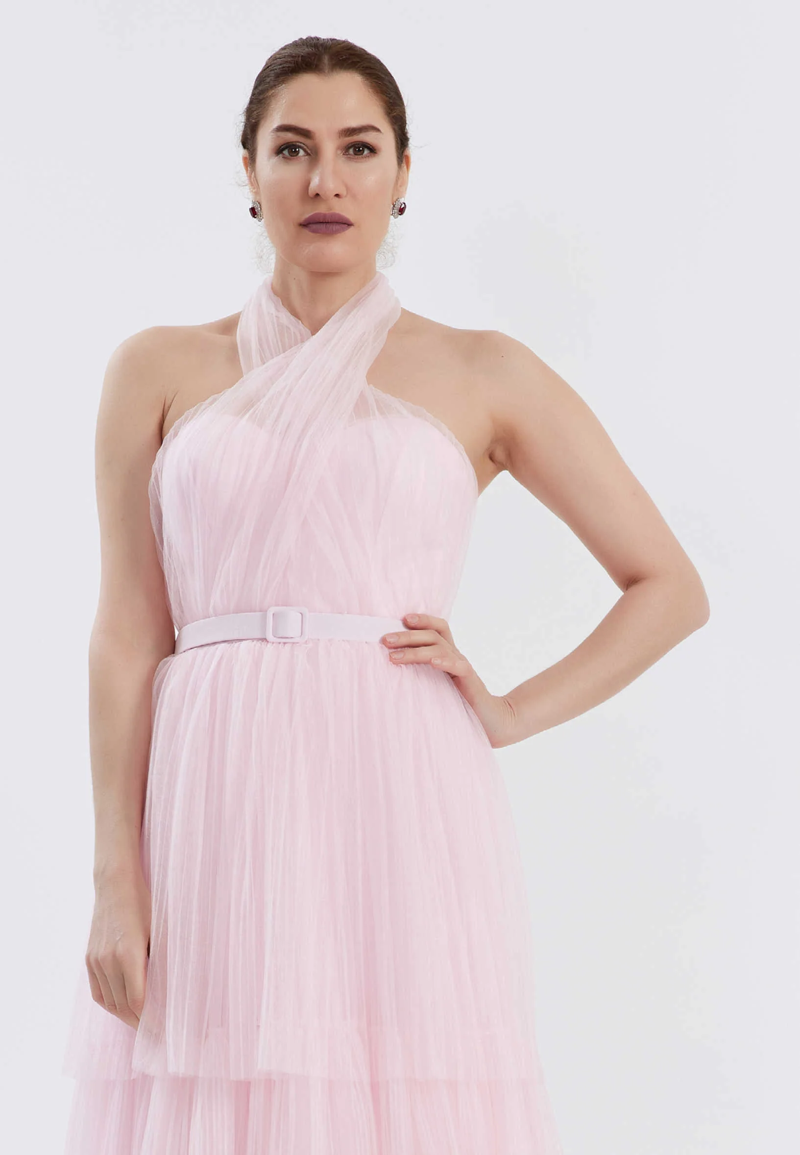 Sleeveless Maxi Tulle A - Line Regular Prom Dress brq1236 - Image 12