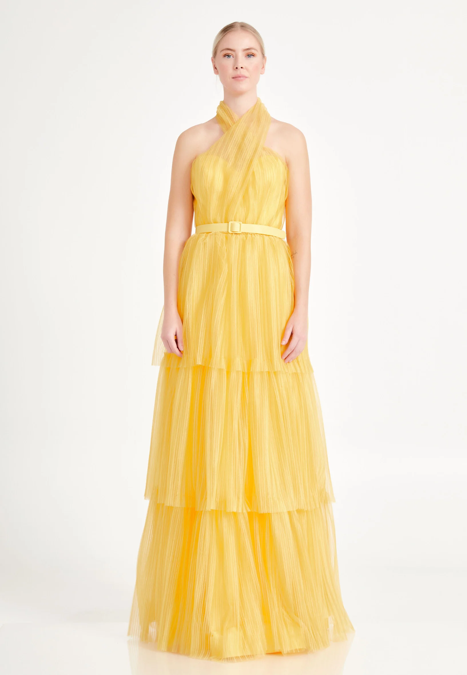 Sleeveless Maxi Tulle A - Line Regular Prom Dress brq1236 - Image 13