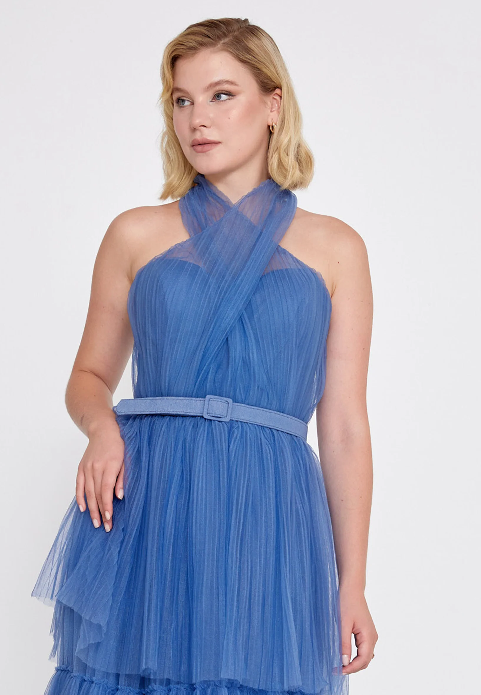 Sleeveless Maxi Tulle A - Line Regular Prom Dress brq1236 - Image 4