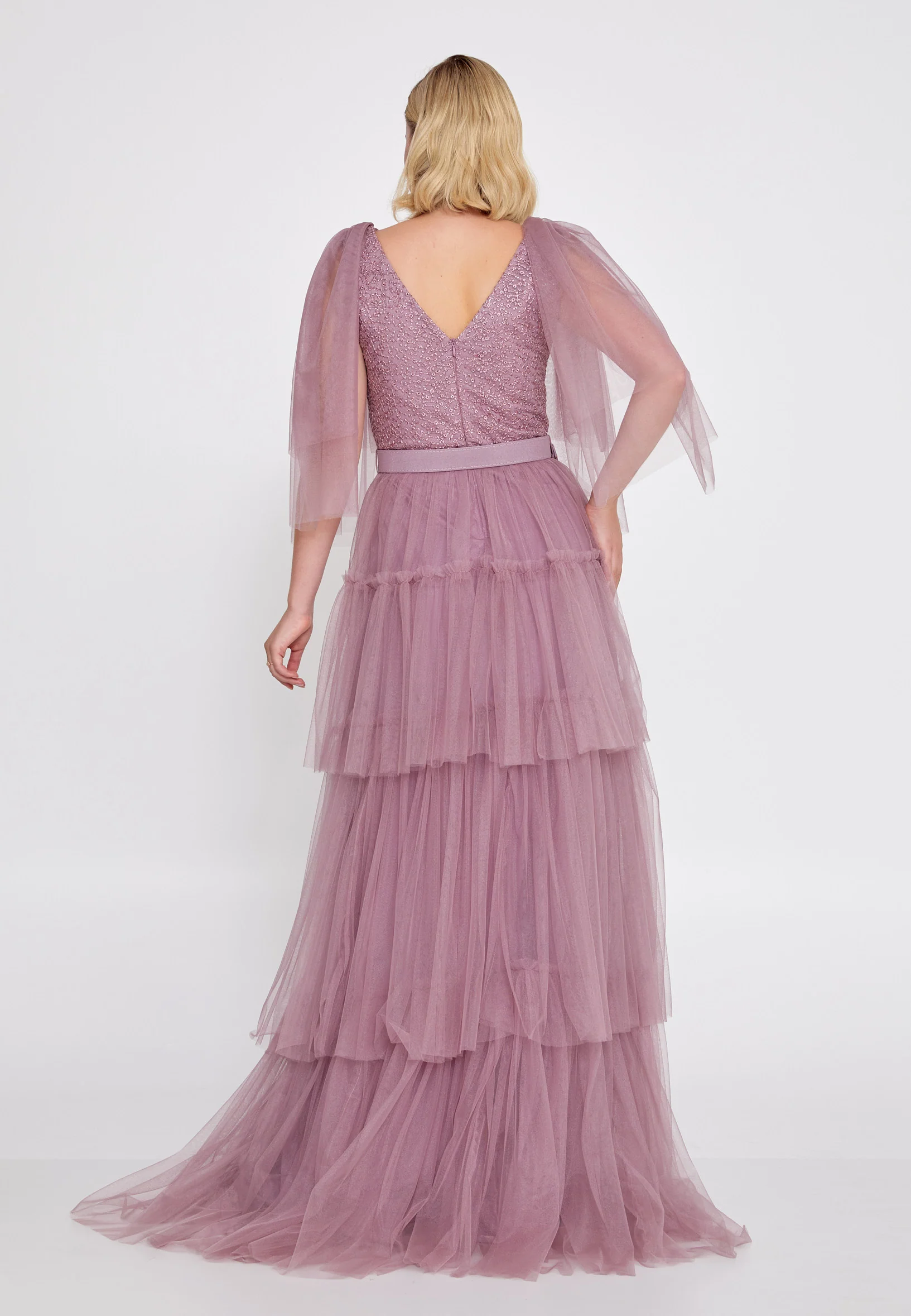 Sleeveless Maxi Tulle A - Line Regular Prom Dress brq1262 - Image 10