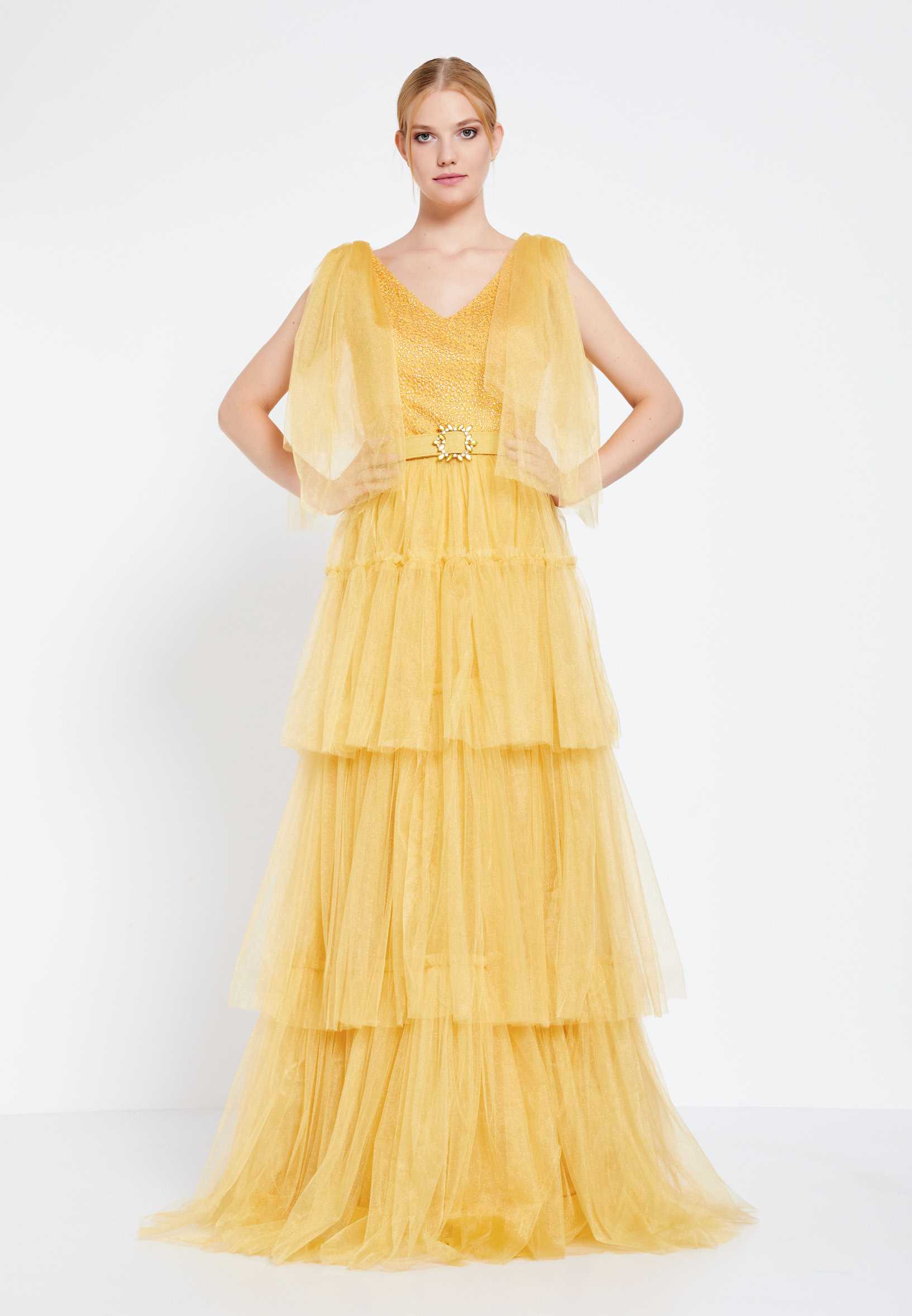 Sleeveless Maxi Tulle A - Line Regular Prom Dress brq1262 - Image 17