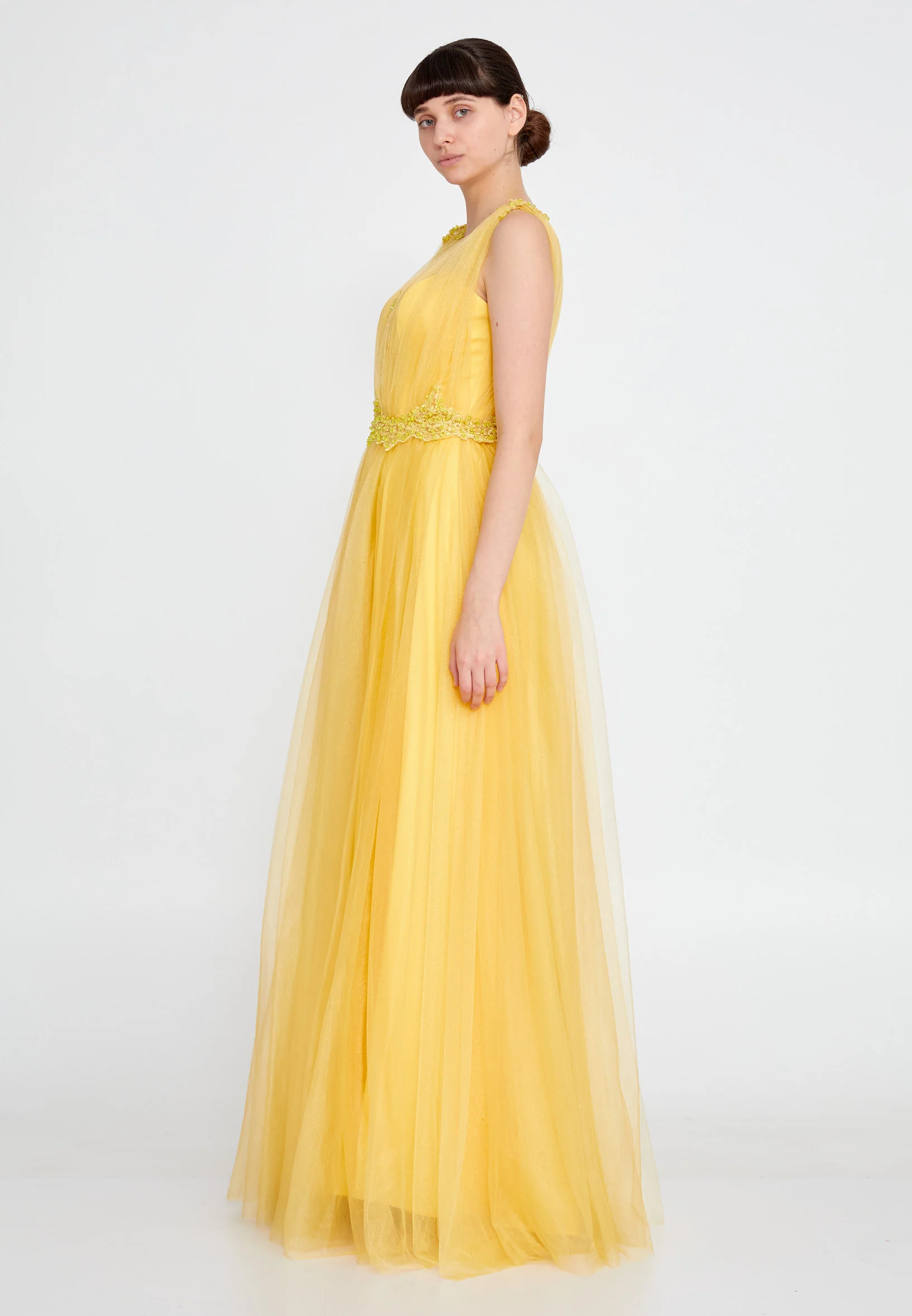 Sleeveless Maxi Tulle A - Line Regular Prom Dress efl21y447 - Image 7