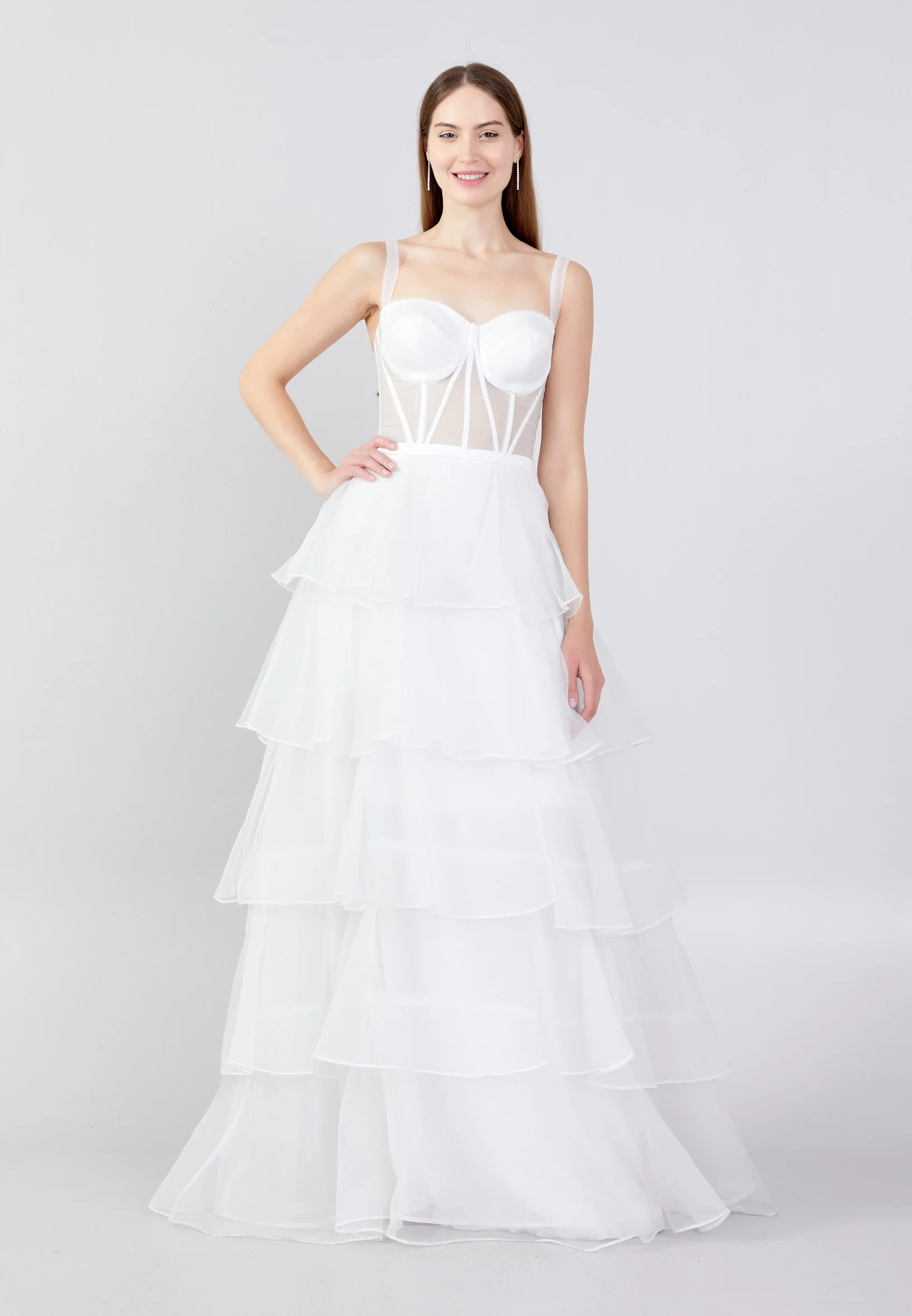 Sleeveless Maxi Tulle A - Line Regular Prom Dress liw1194 - Image 21