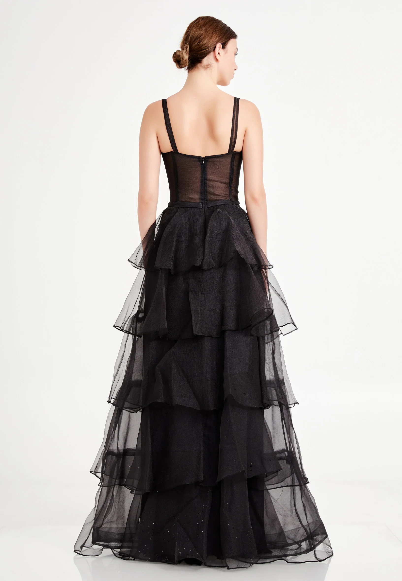 Sleeveless Maxi Tulle A - Line Regular Prom Dress liw1194 - Image 6