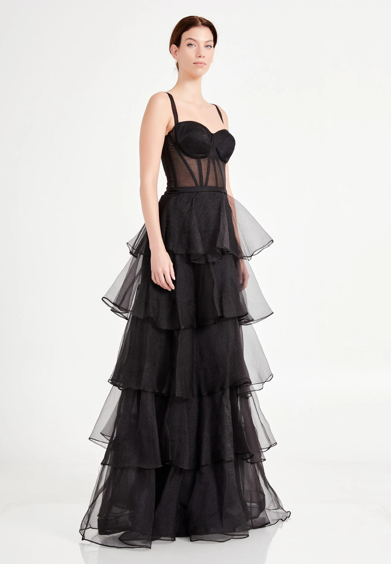 Sleeveless Maxi Tulle A - Line Regular Prom Dress liw1194 - Image 7