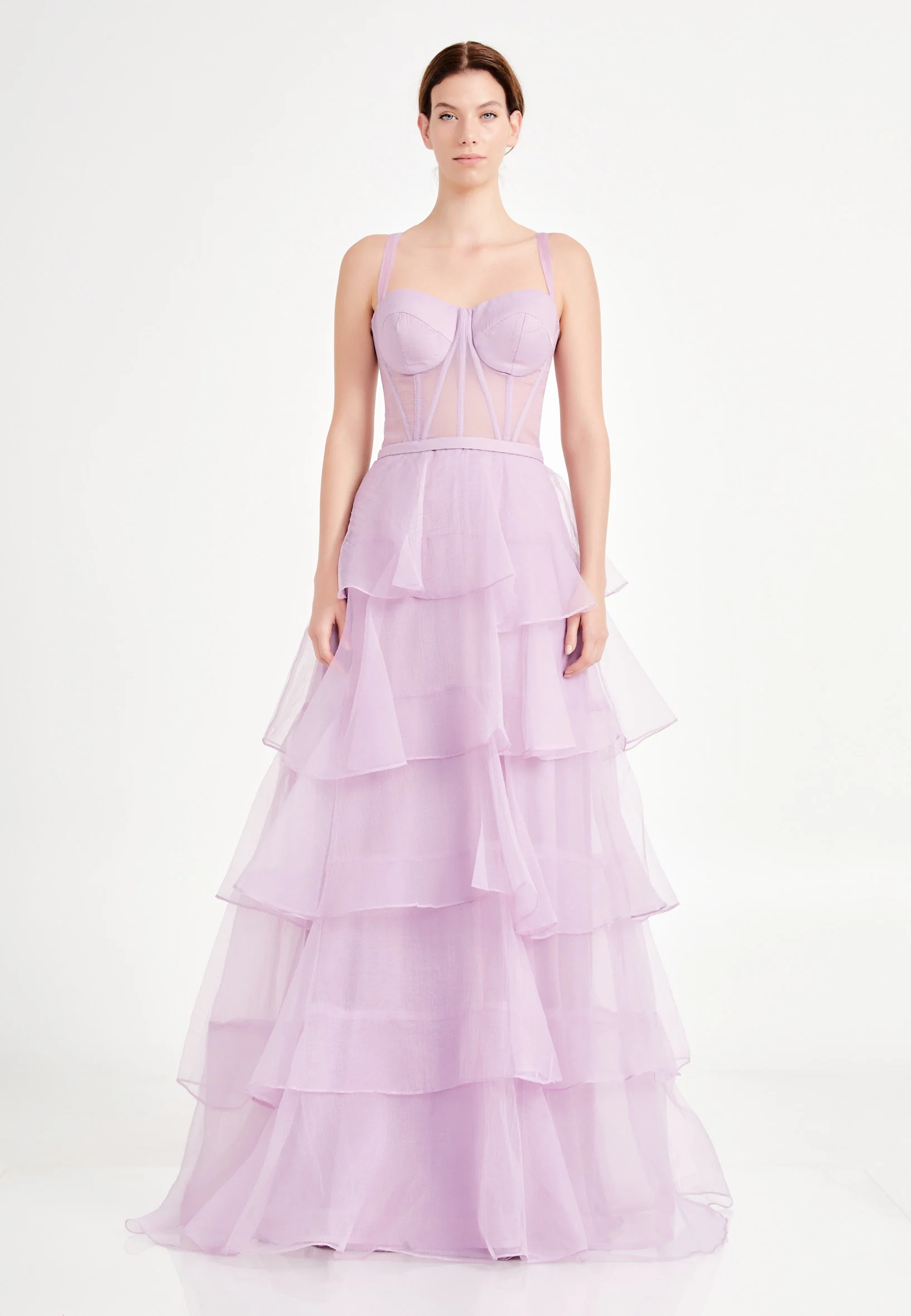 Sleeveless Maxi Tulle A - Line Regular Prom Dress liw1194 - Image 9