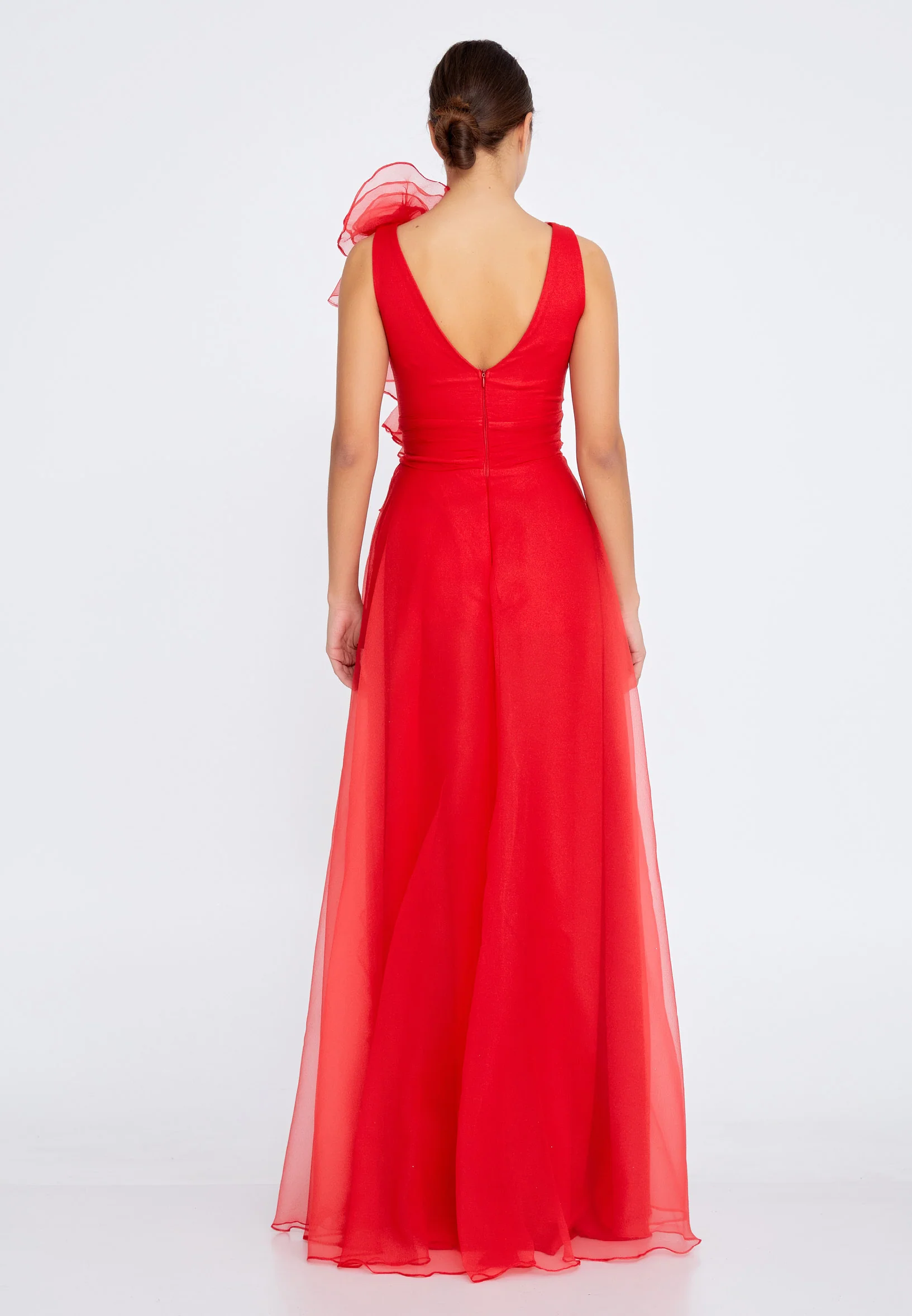 Sleeveless Maxi Tulle A - Line Regular Prom Dress liw1229 - Image 6