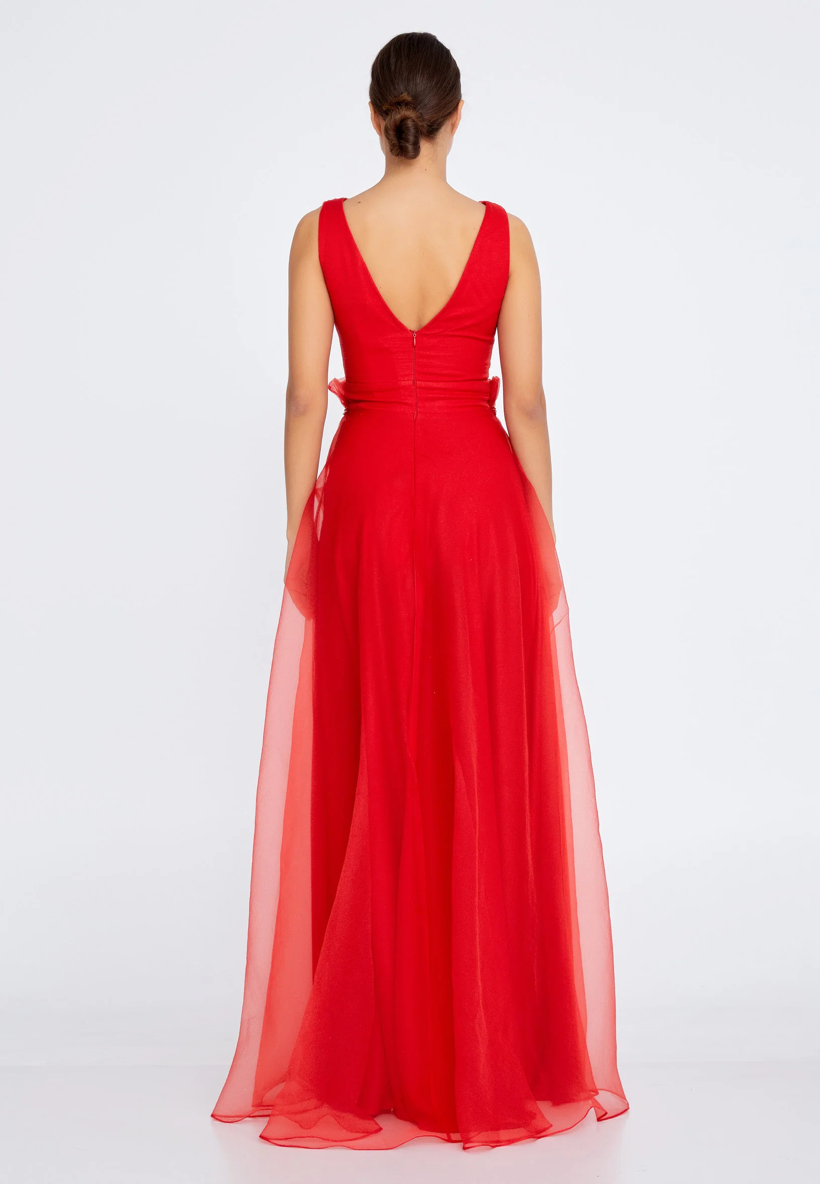 Sleeveless Maxi Tulle A - Line Regular Prom Dress liw1311 - Image 14