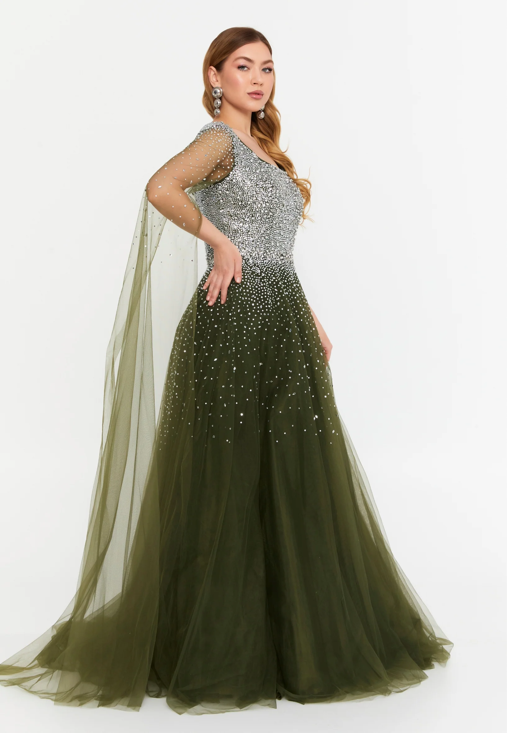 Sleeveless Maxi Tulle A - Line Regular Prom Dress mtc1107 - Image 3