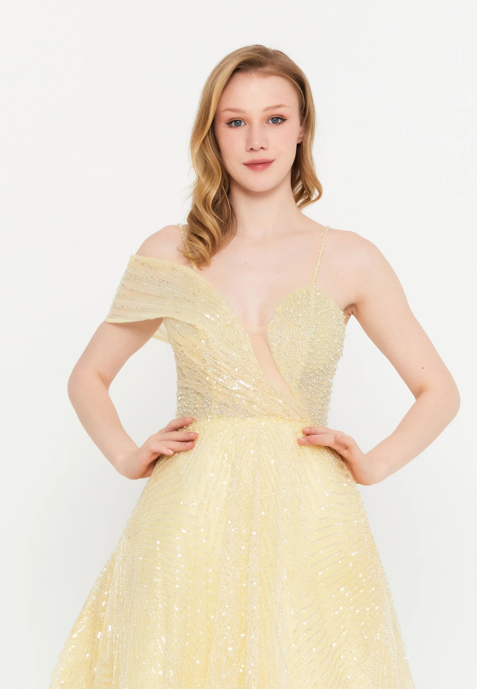 Sleeveless Maxi Tulle A - Line Regular Prom Dress mtc2606 - Image 12