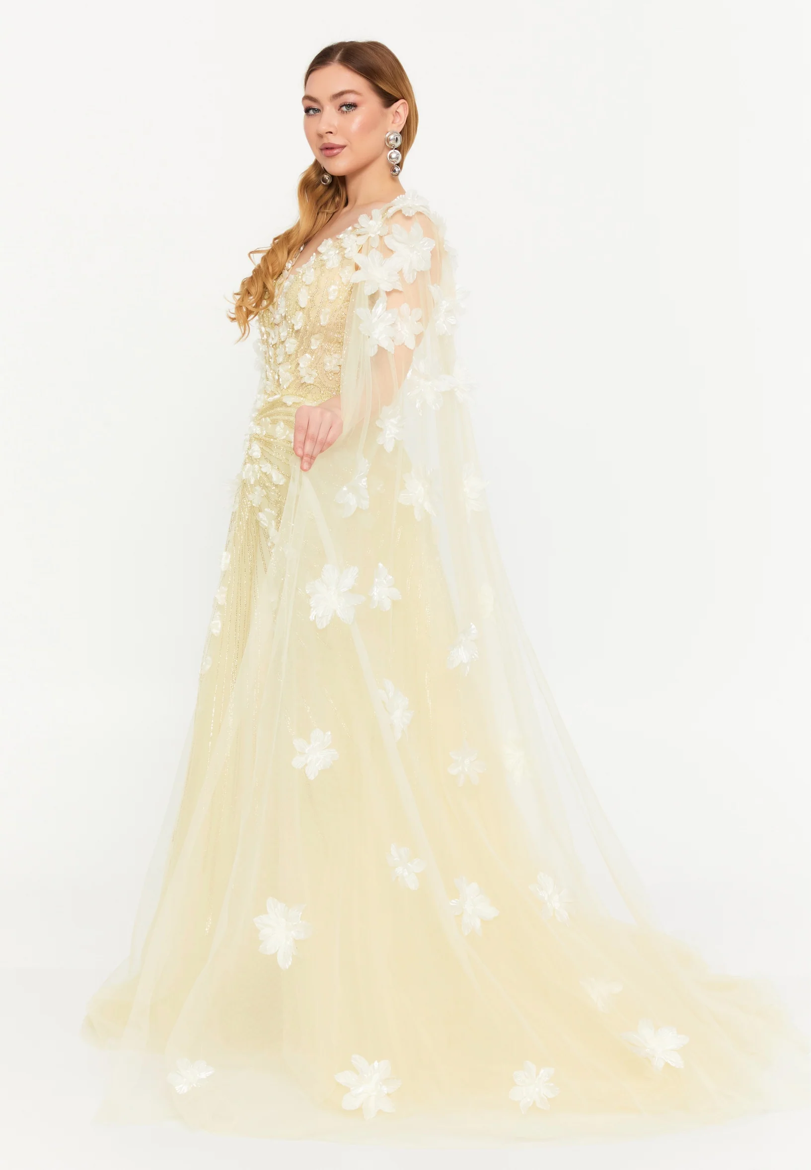 Sleeveless Maxi Tulle A - Line Regular Prom Dress mtc28032 - Image 3