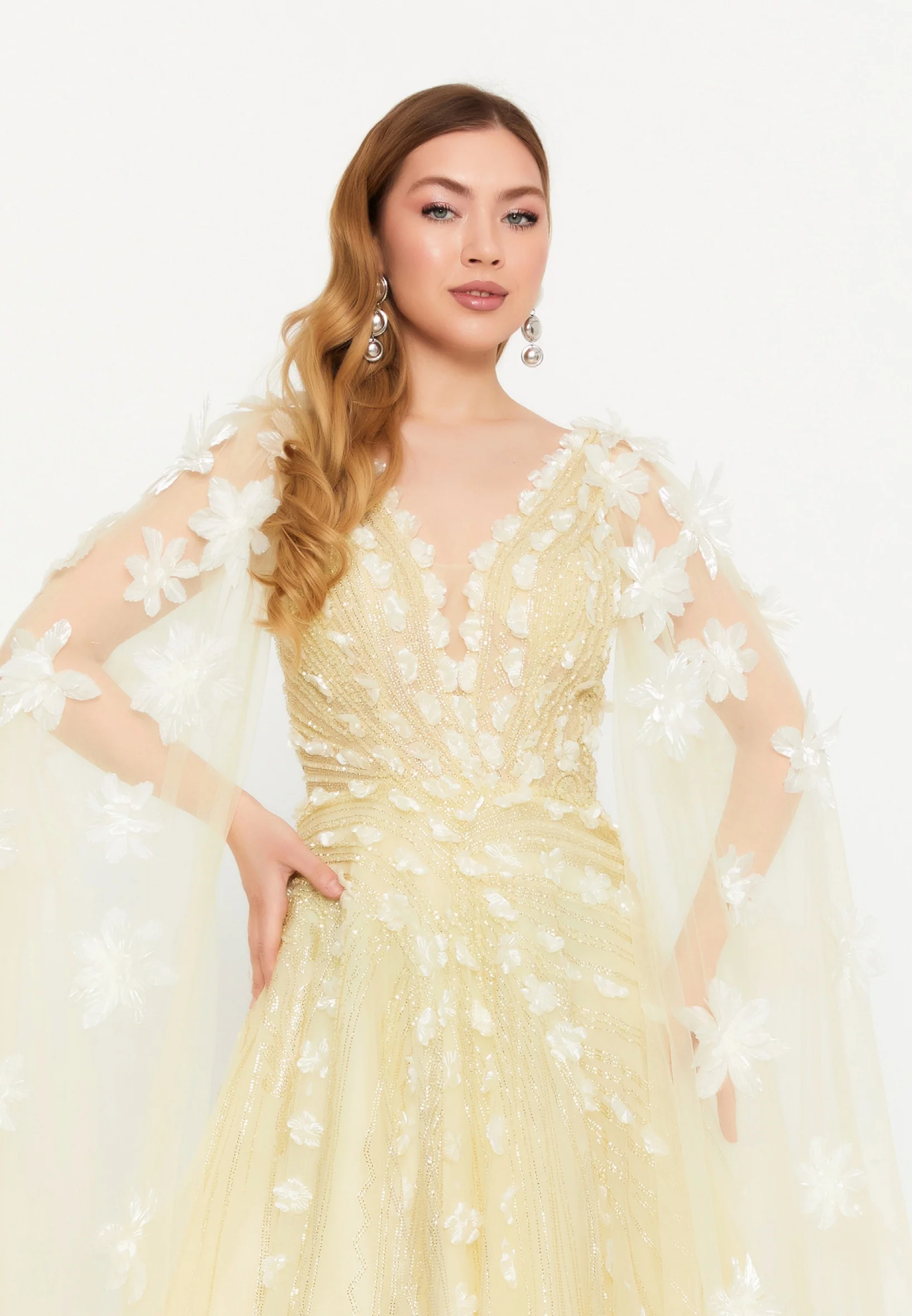 Sleeveless Maxi Tulle A - Line Regular Prom Dress mtc28032 - Image 4