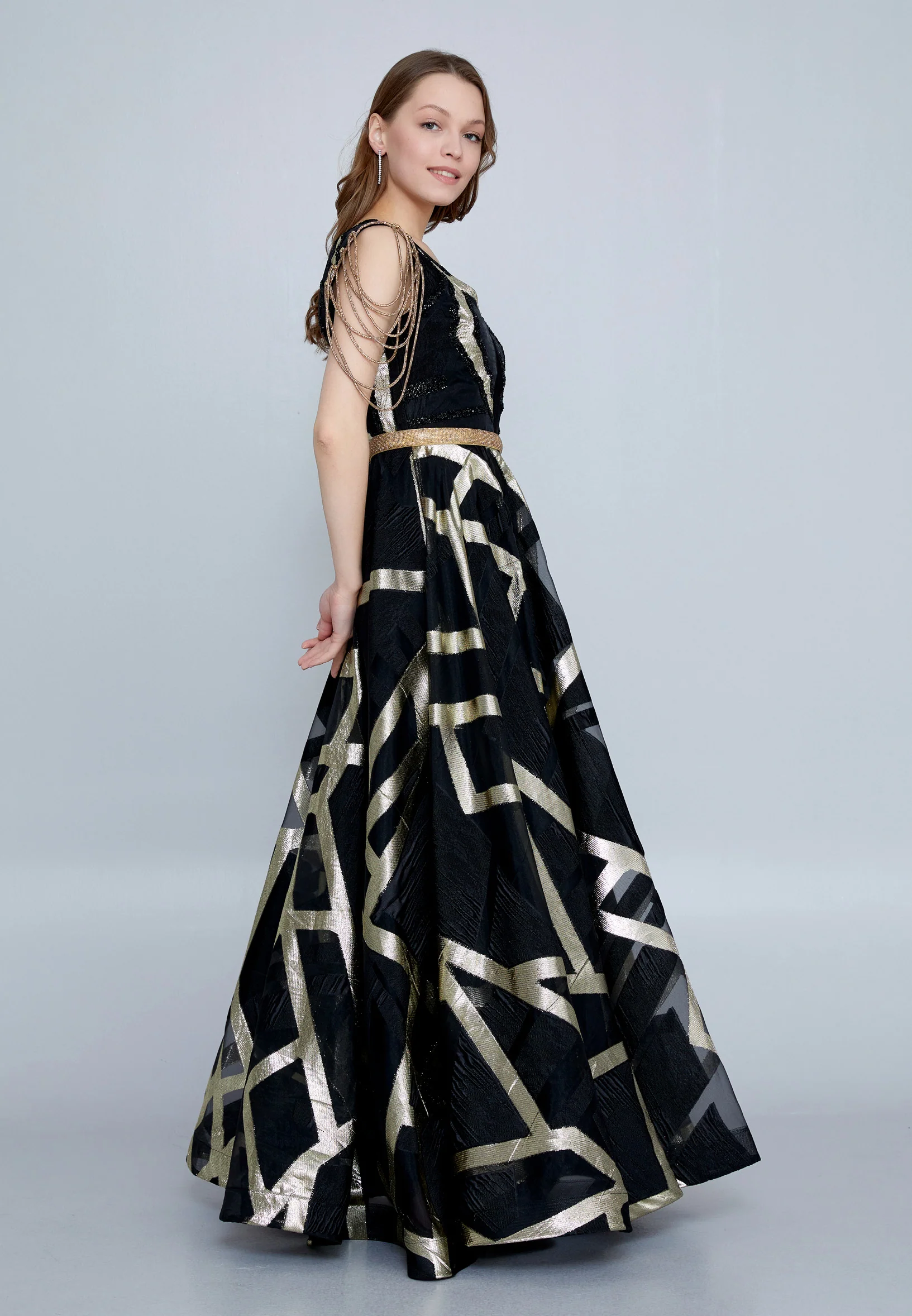 Sleeveless Maxi Tulle A - Line Regular Prom Dress mtn88117 - Image 3
