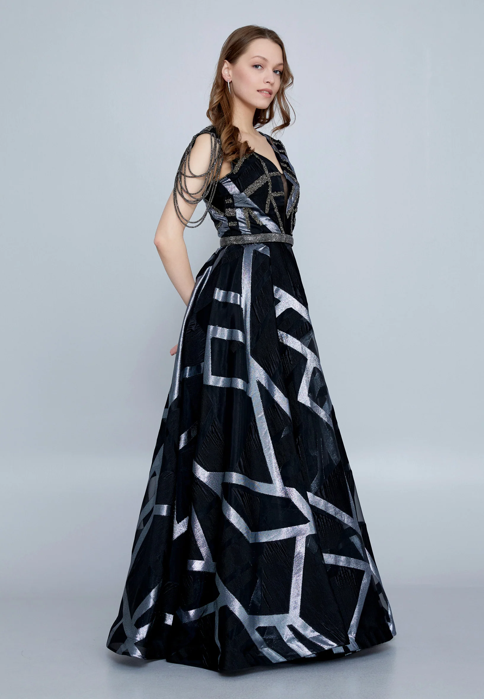 Sleeveless Maxi Tulle A - Line Regular Prom Dress mtn88117 - Image 7