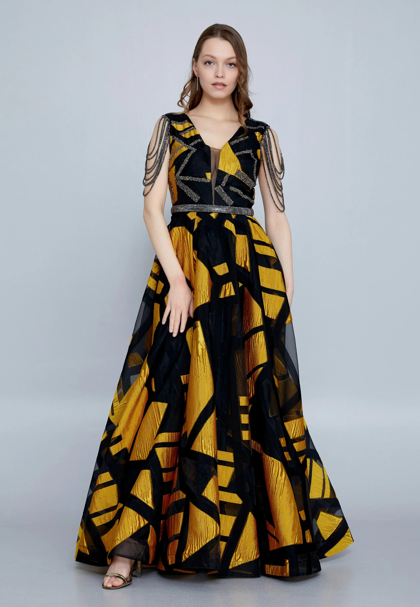 Sleeveless Maxi Tulle A - Line Regular Prom Dress mtn88117 - Image 9