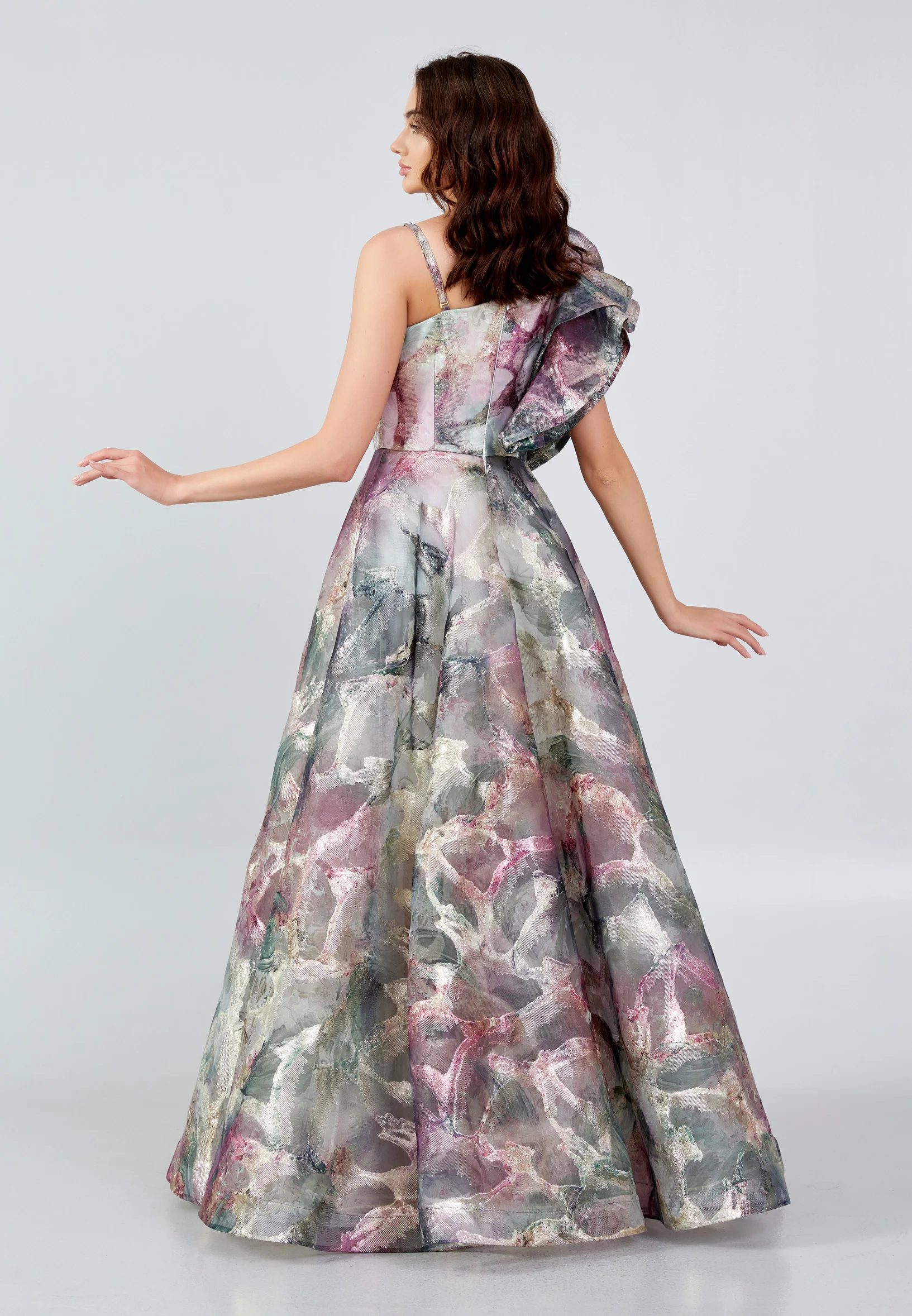 Sleeveless Maxi Tulle A - Line Regular Prom Dress mtn88142 - Image 6