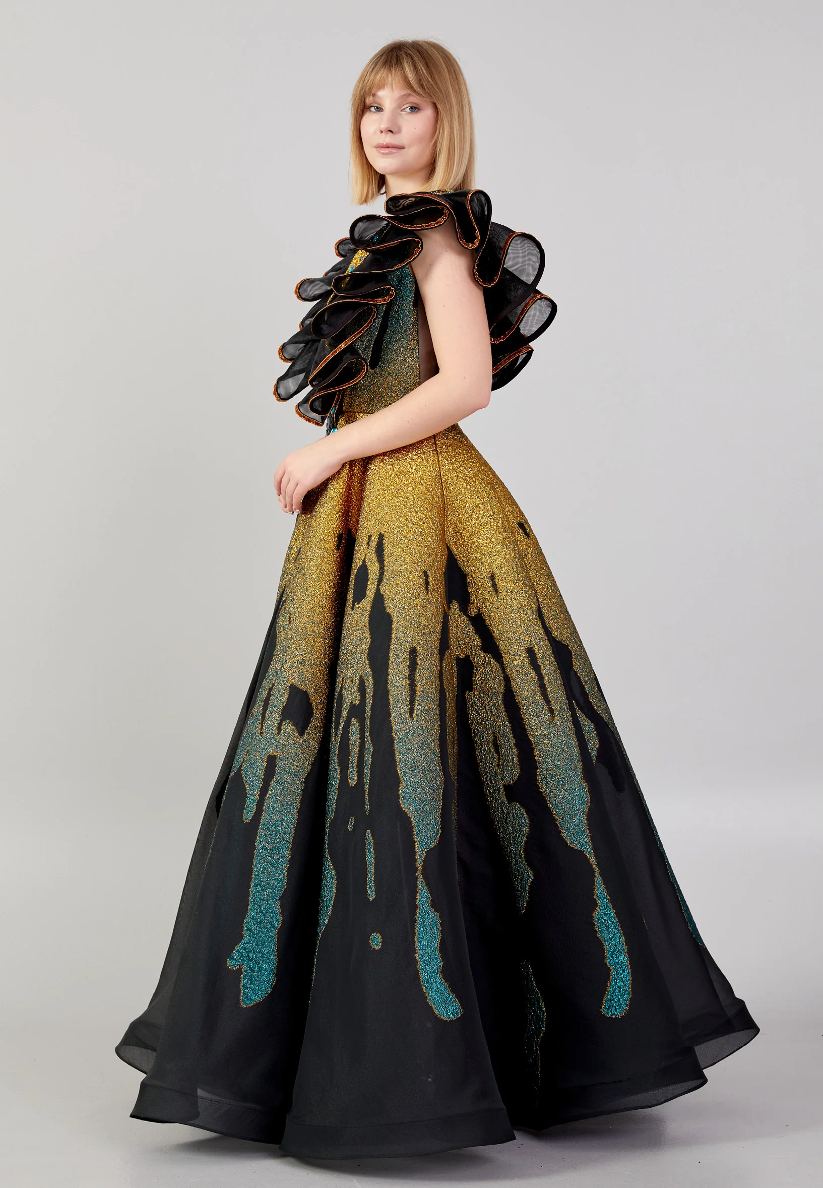 Sleeveless Maxi Tulle A - Line Regular Prom Dress mtn88155 - Image 7
