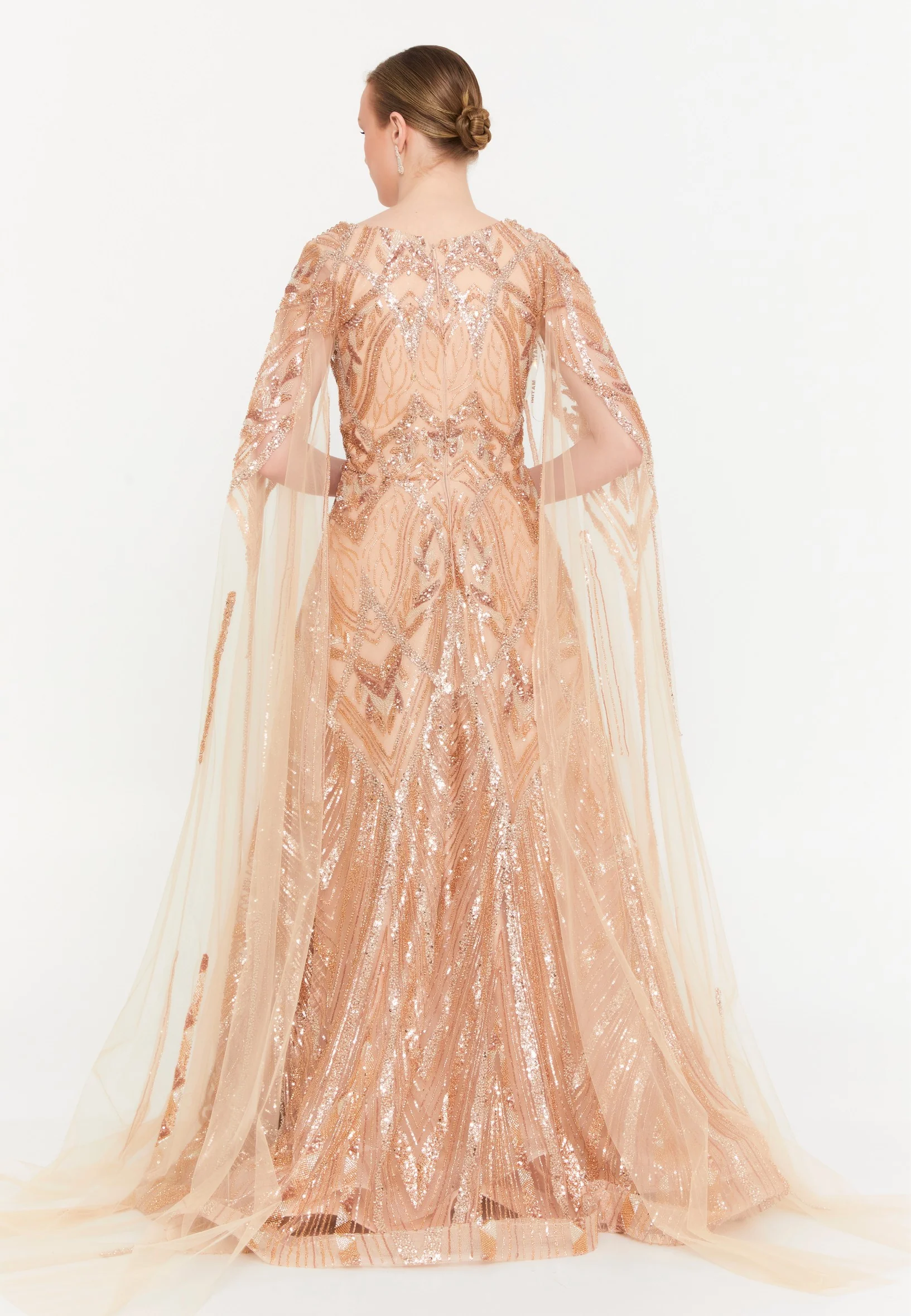 Sleeveless Maxi Tulle A - Line Regular Prom Dress mtr88228 - Image 8
