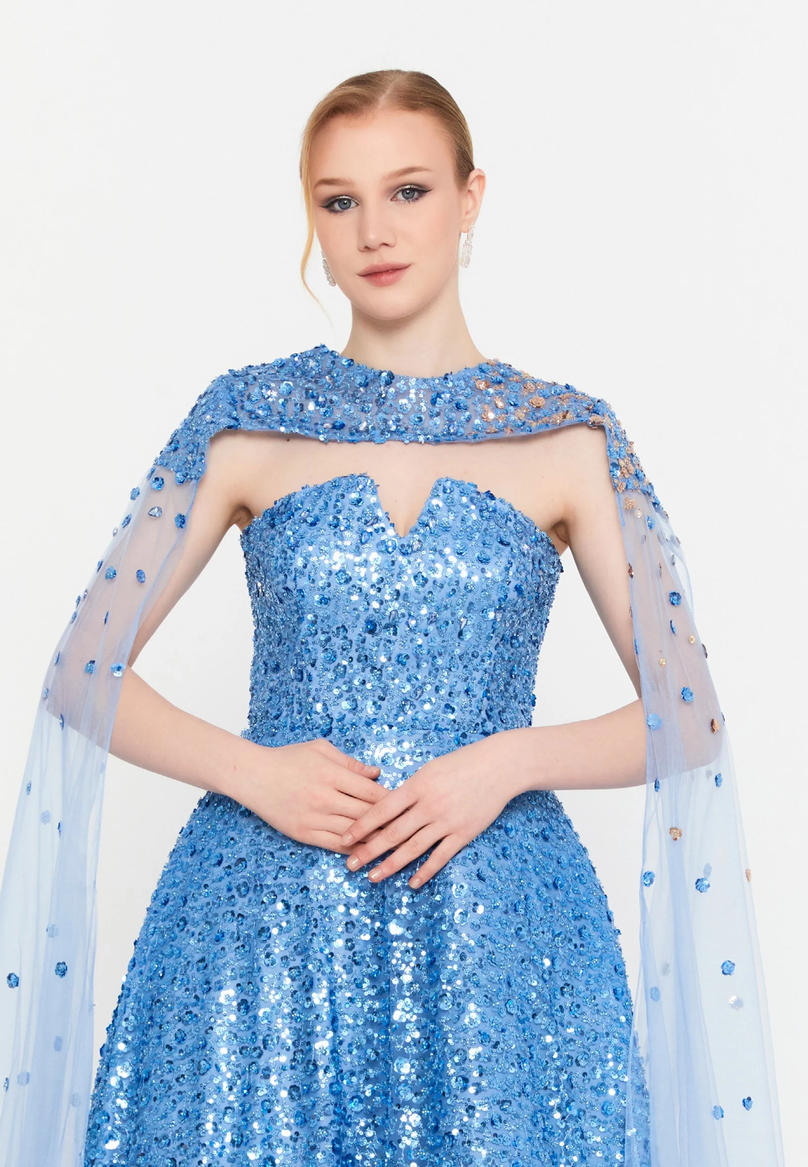 Sleeveless Maxi Tulle A - Line Regular Prom Dress mtr88237 - Image 10