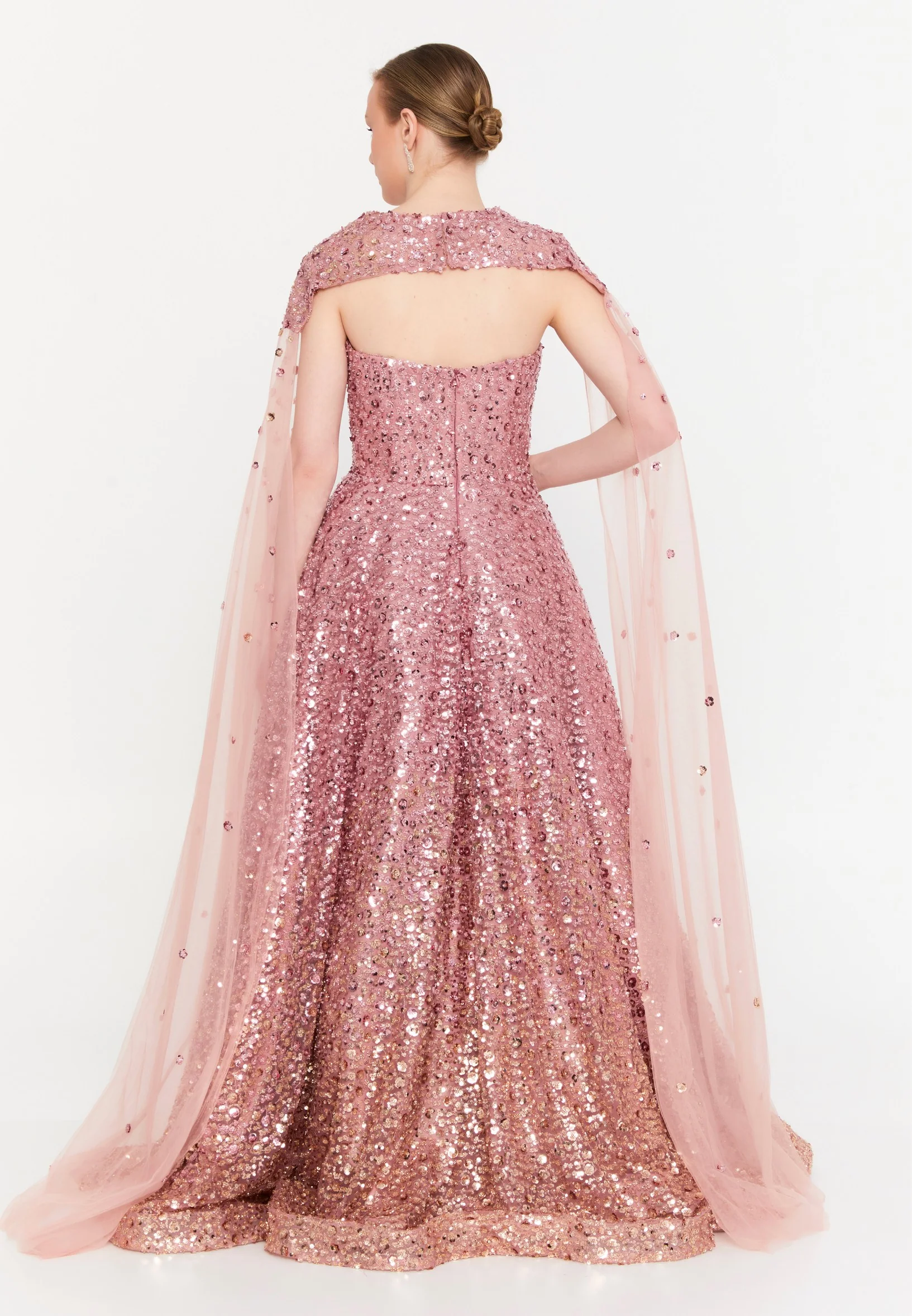 Sleeveless Maxi Tulle A - Line Regular Prom Dress mtr88237 - Image 13