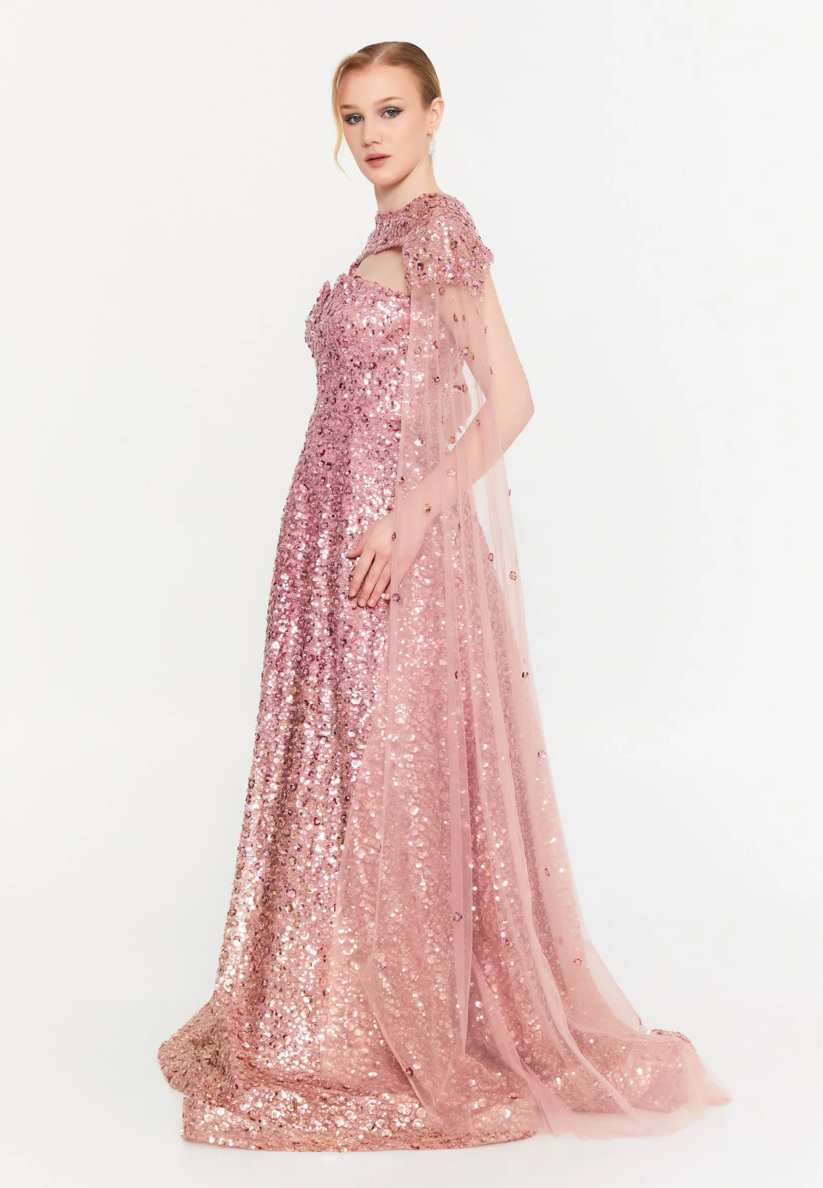 Sleeveless Maxi Tulle A - Line Regular Prom Dress mtr88237 - Image 14
