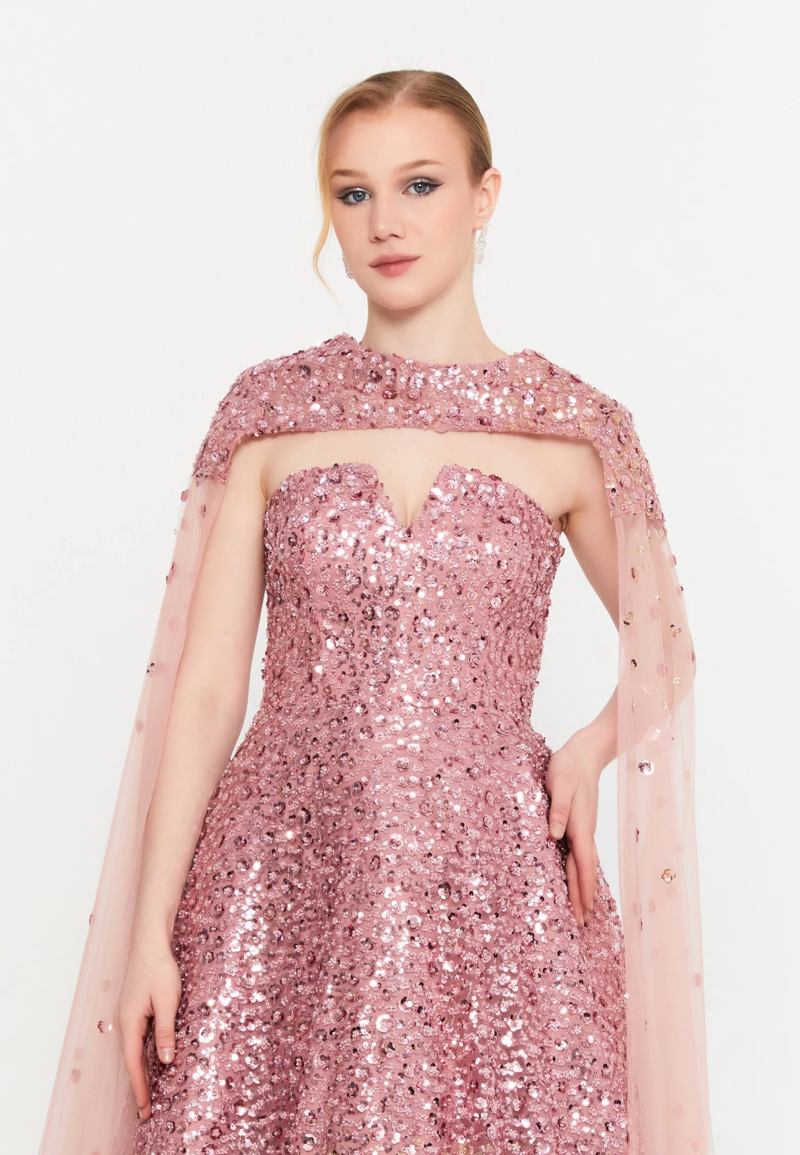 Sleeveless Maxi Tulle A - Line Regular Prom Dress mtr88237 - Image 15