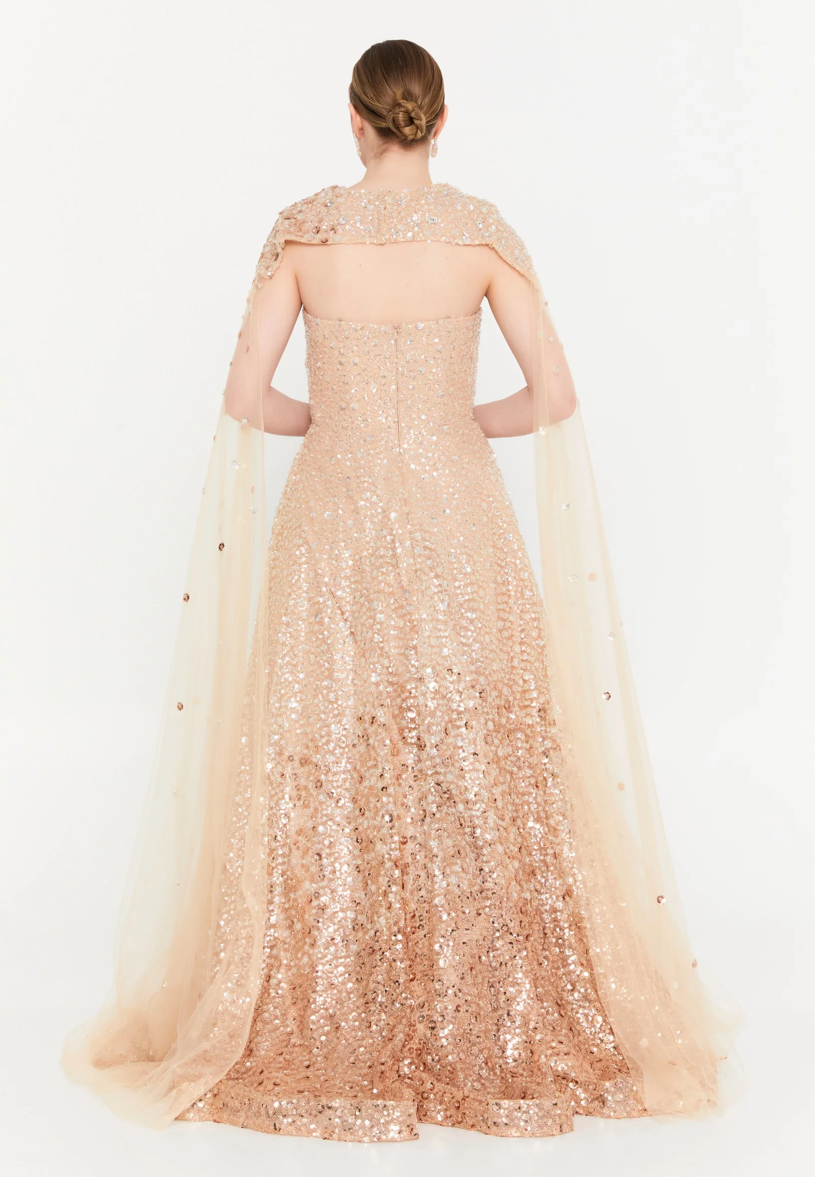 Sleeveless Maxi Tulle A - Line Regular Prom Dress mtr88237 - Image 3