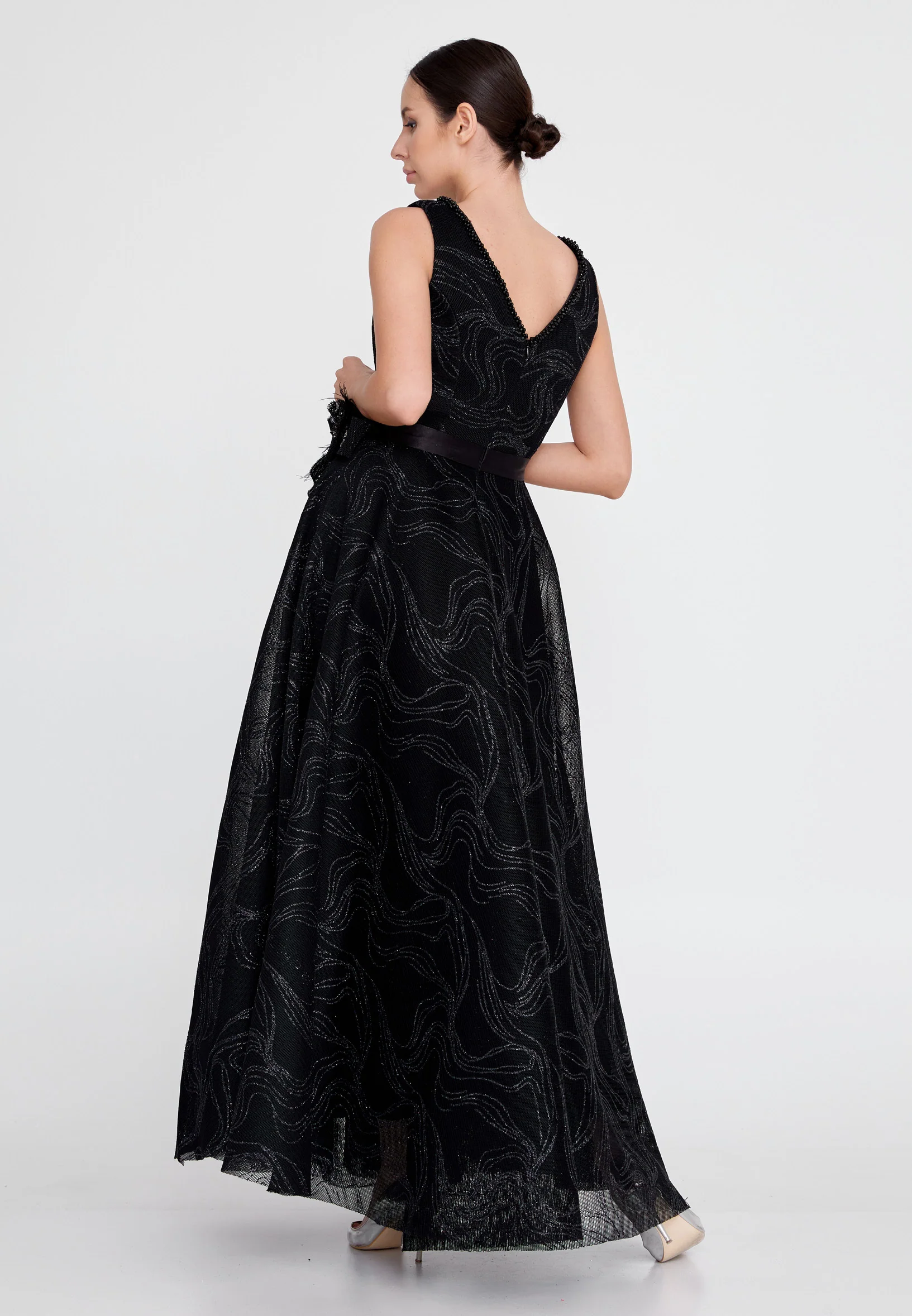 Sleeveless Maxi Tulle A - Line Regular Prom Dress ons000-99 - Image 2
