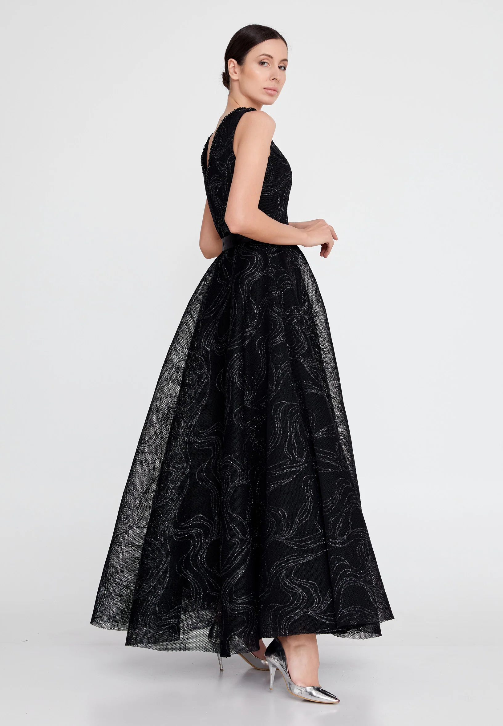 Sleeveless Maxi Tulle A - Line Regular Prom Dress ons000-99 - Image 3