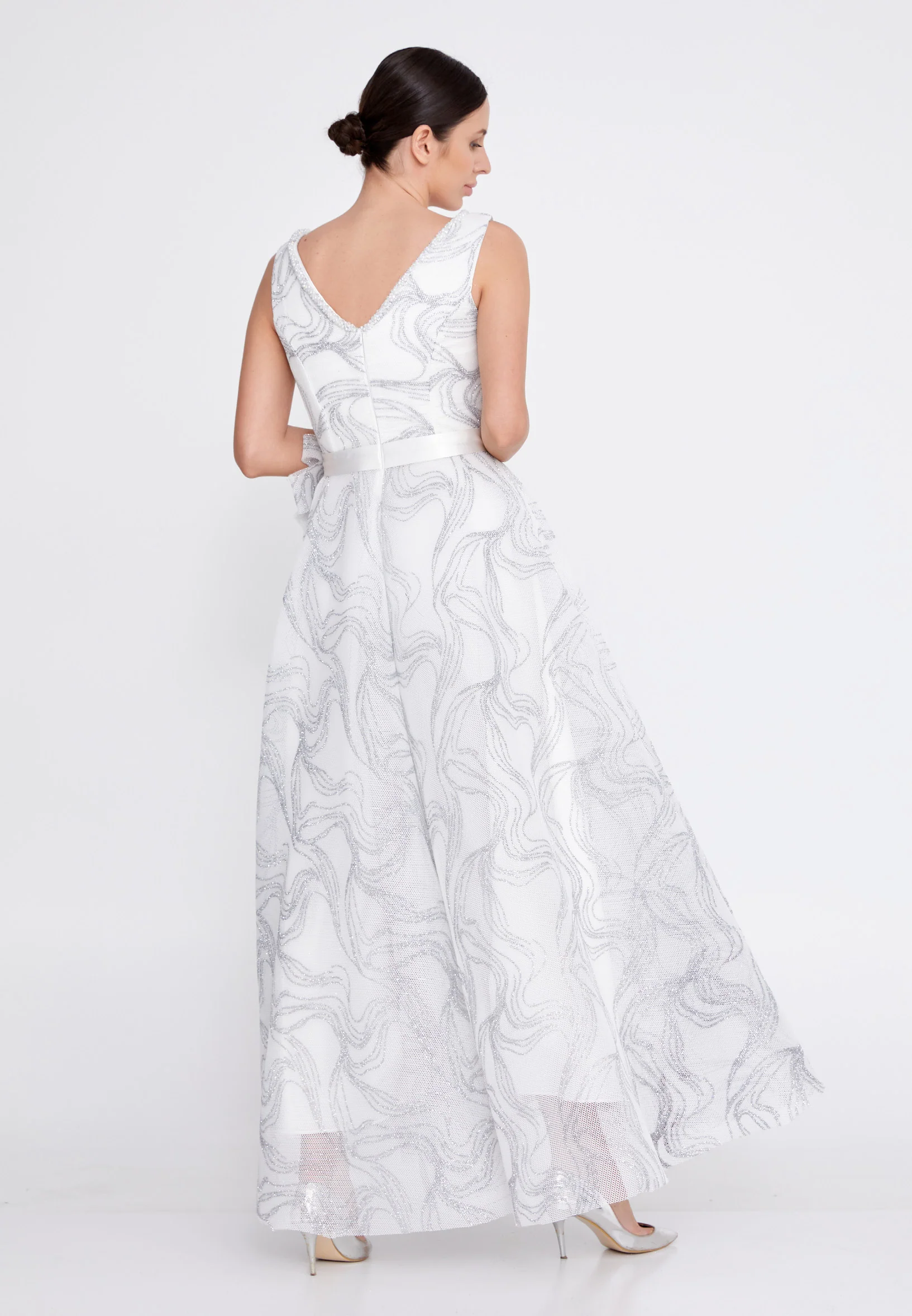 Sleeveless Maxi Tulle A - Line Regular Prom Dress ons000-99 - Image 6