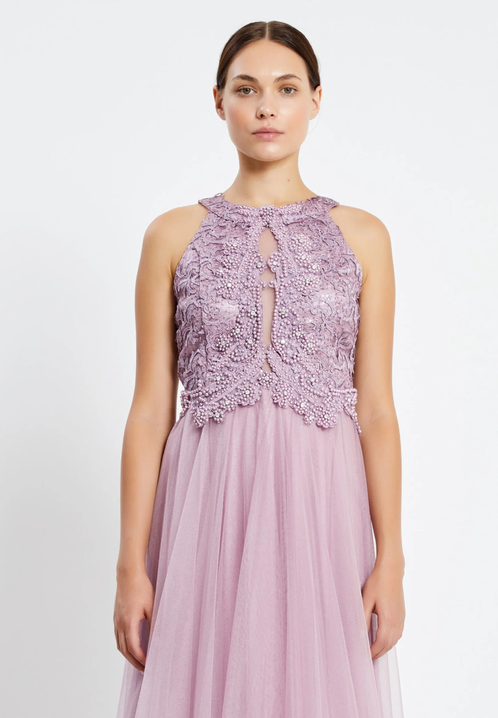 Sleeveless Maxi Tulle A - Line Regular Prom Dress pnl7007 - Image 12