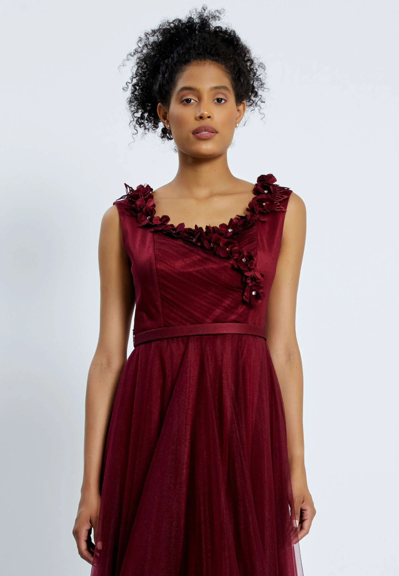 Sleeveless Maxi Tulle A - Line Regular Prom Dress pnl7035 - Image 12