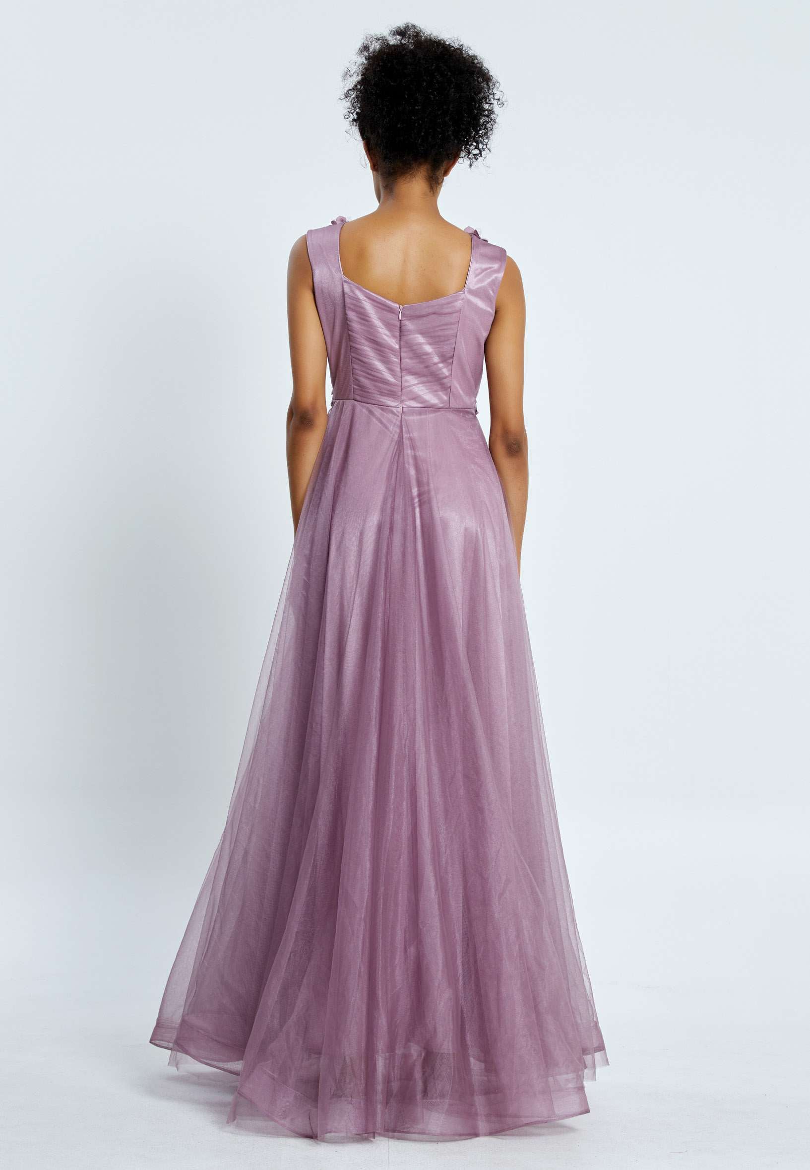 Sleeveless Maxi Tulle A - Line Regular Prom Dress pnl7035 - Image 14
