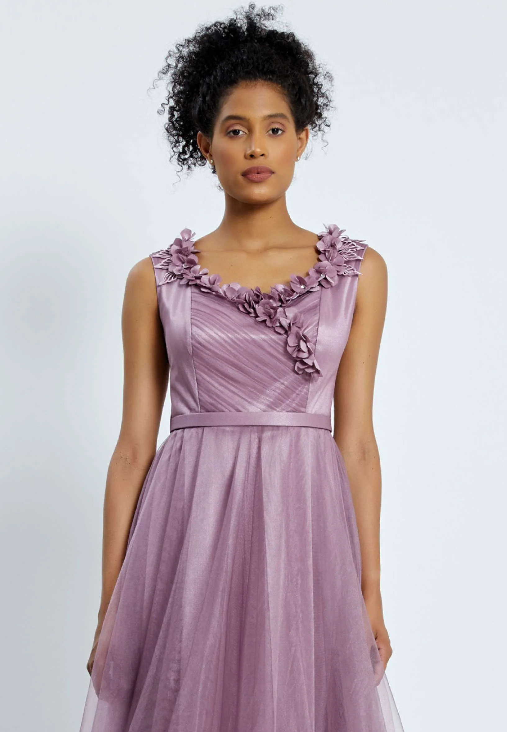 Sleeveless Maxi Tulle A - Line Regular Prom Dress pnl7035 - Image 16