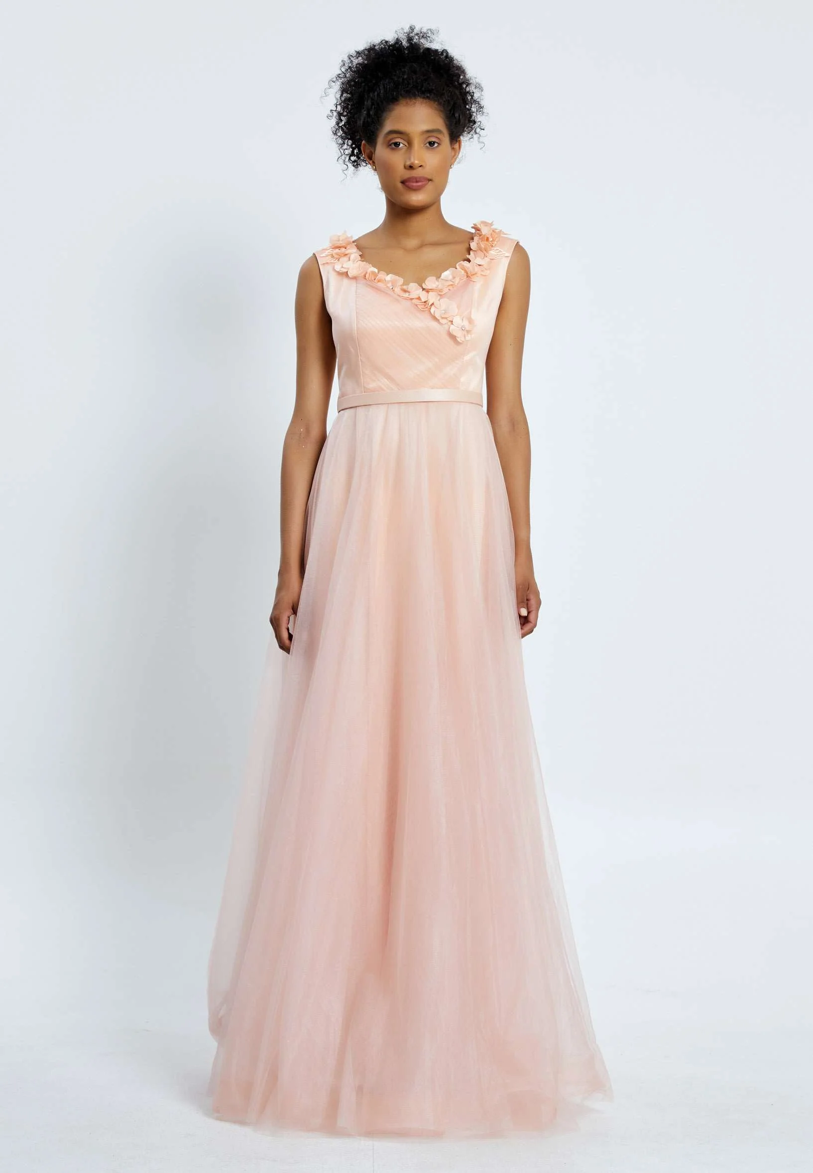 Sleeveless Maxi Tulle A - Line Regular Prom Dress pnl7035 - Image 21