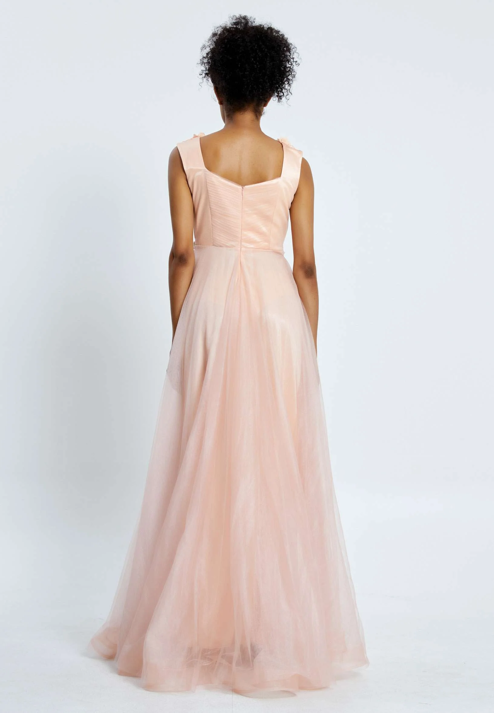 Sleeveless Maxi Tulle A - Line Regular Prom Dress pnl7035 - Image 22