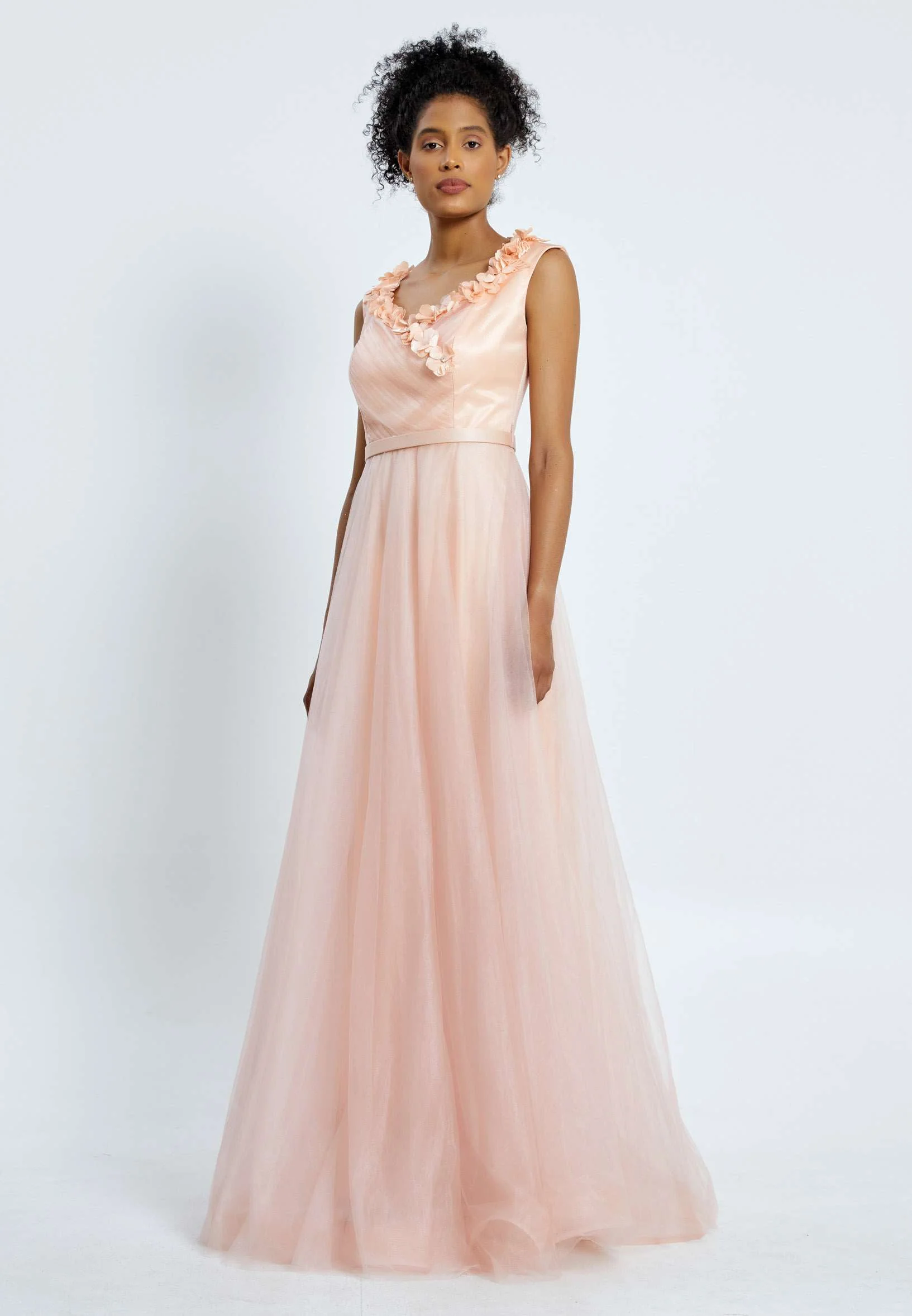 Sleeveless Maxi Tulle A - Line Regular Prom Dress pnl7035 - Image 23