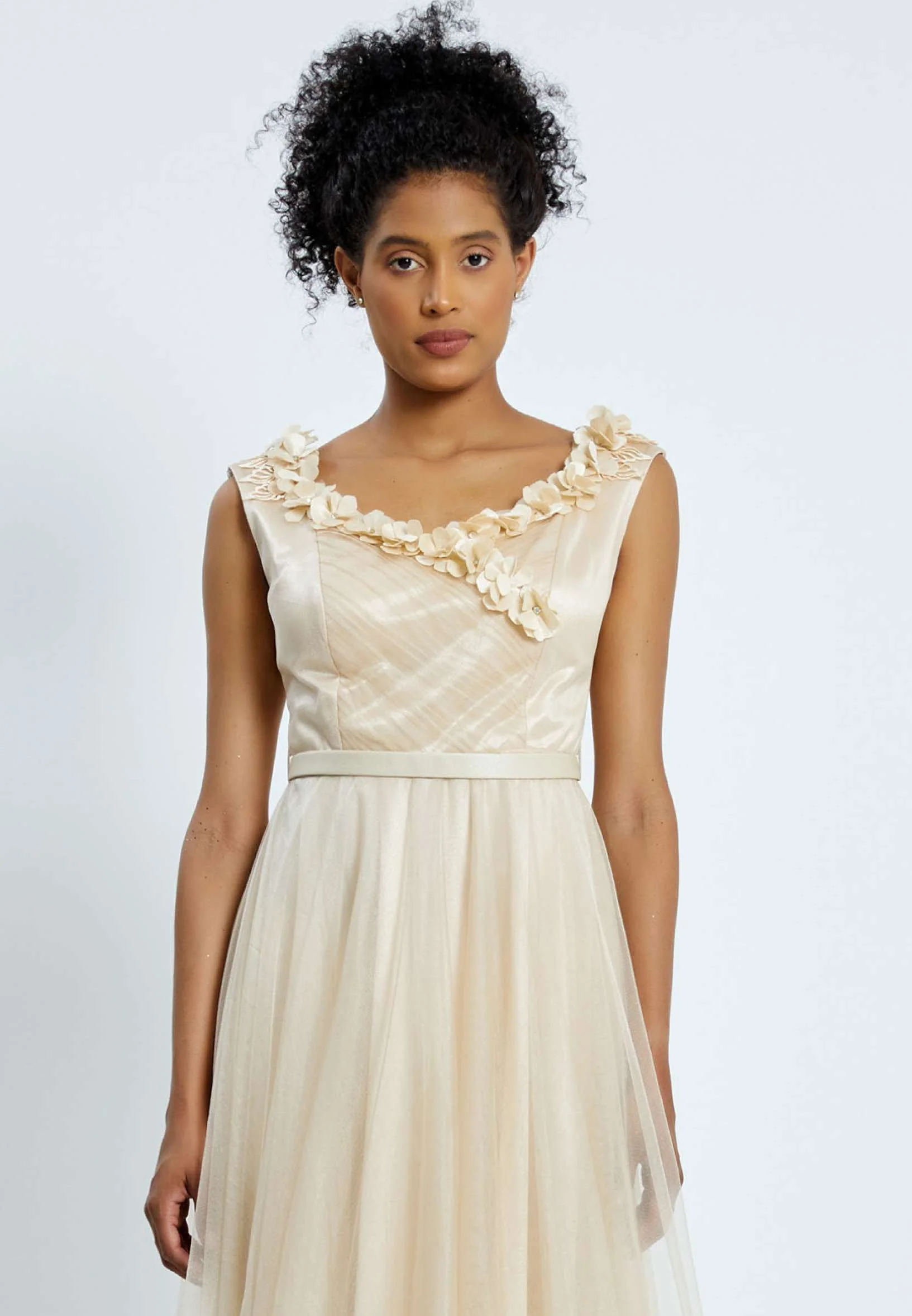 Sleeveless Maxi Tulle A - Line Regular Prom Dress pnl7035 - Image 4