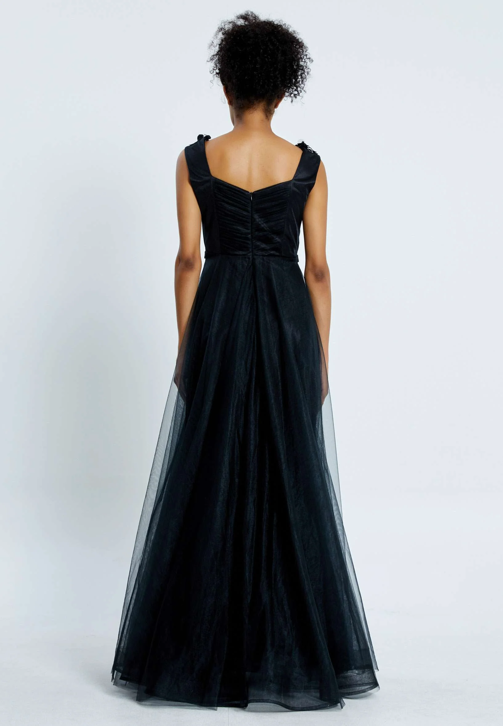 Sleeveless Maxi Tulle A - Line Regular Prom Dress pnl7035 - Image 6