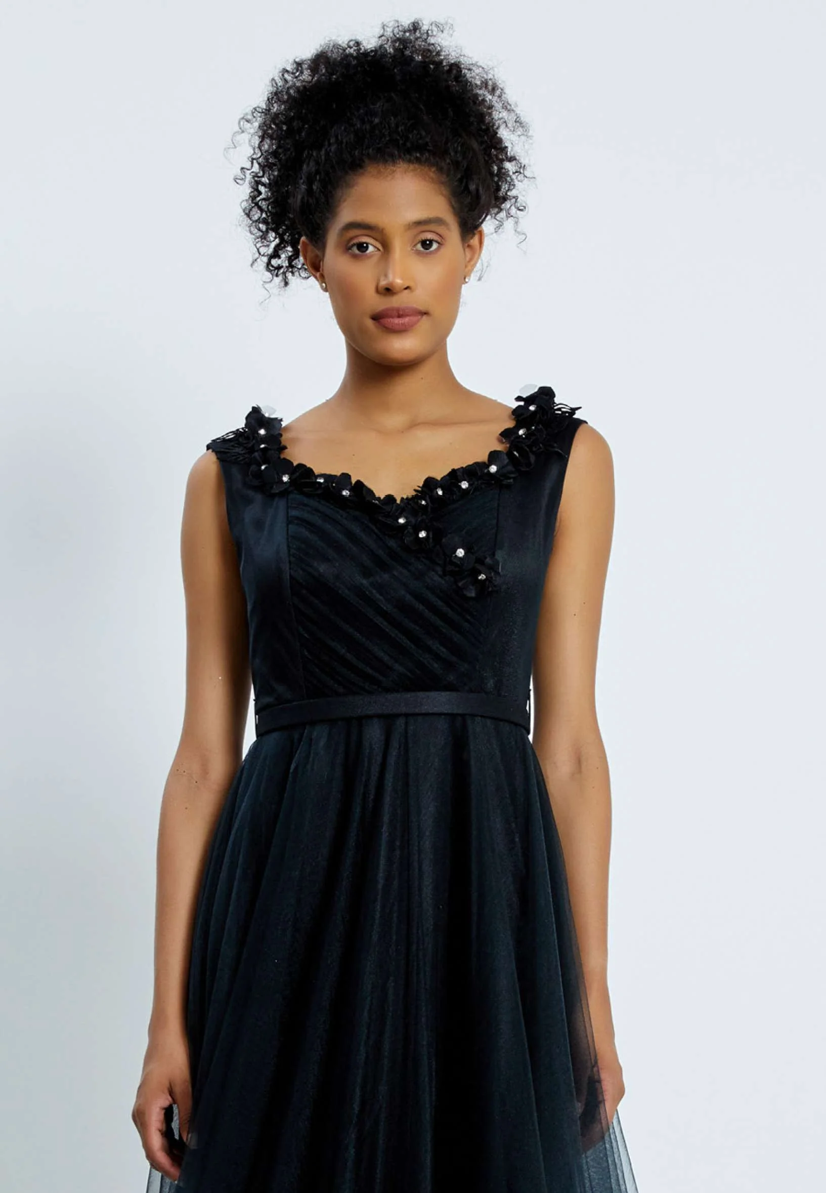 Sleeveless Maxi Tulle A - Line Regular Prom Dress pnl7035 - Image 8