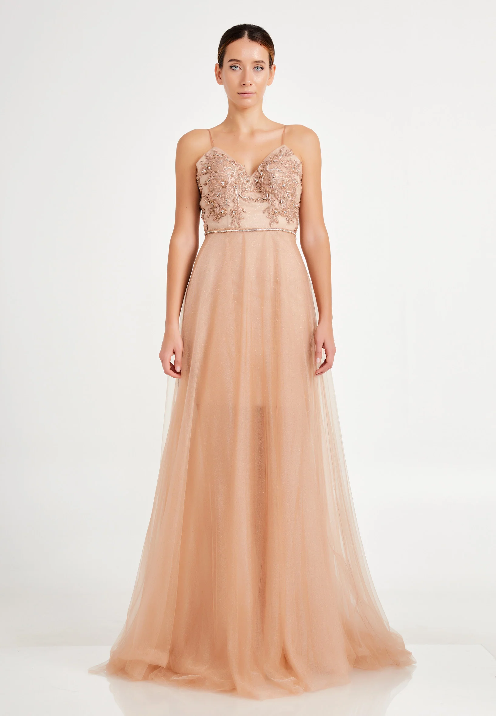 Sleeveless Maxi Tulle A - Line Regular Prom Dress ppl00584 - Image 21