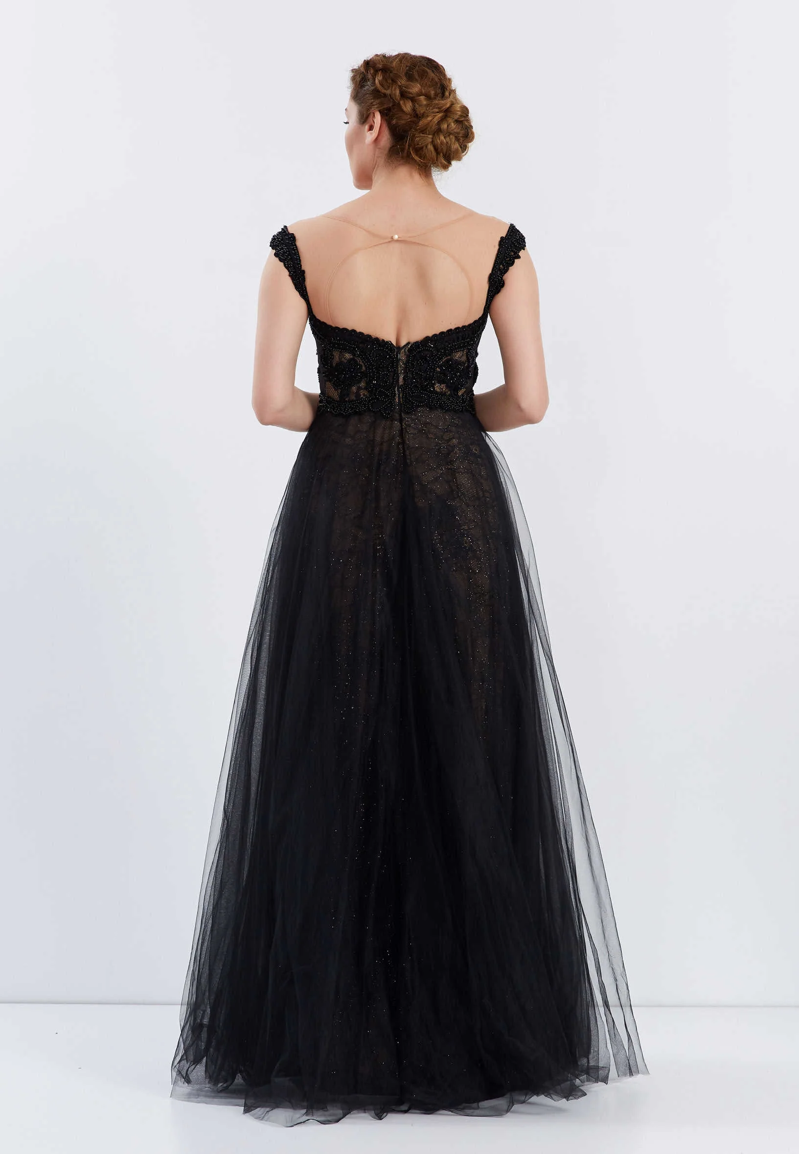 Sleeveless Maxi Tulle A - Line Regular Prom Dress ppl00603 - Image 2