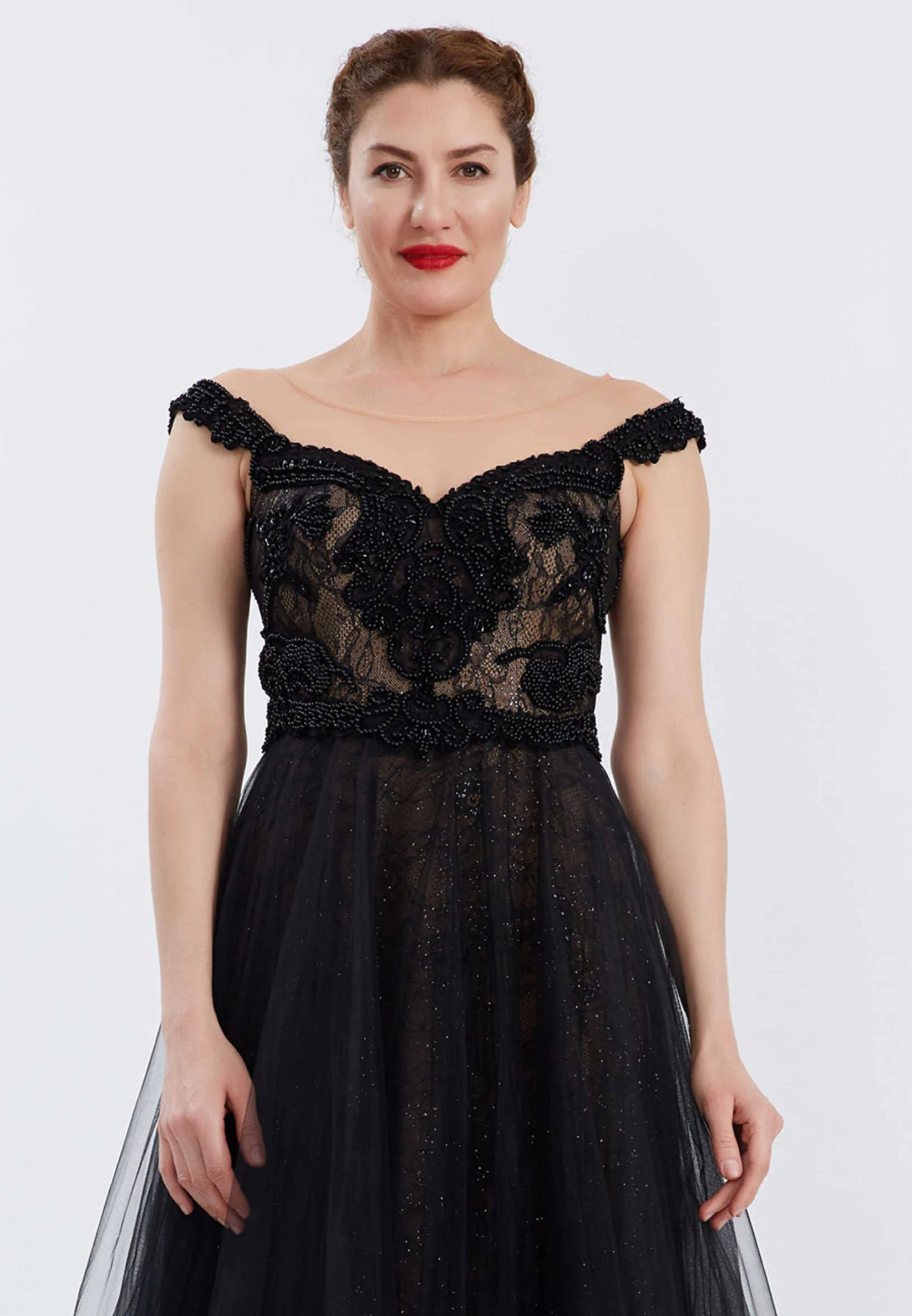Sleeveless Maxi Tulle A - Line Regular Prom Dress ppl00603 - Image 4