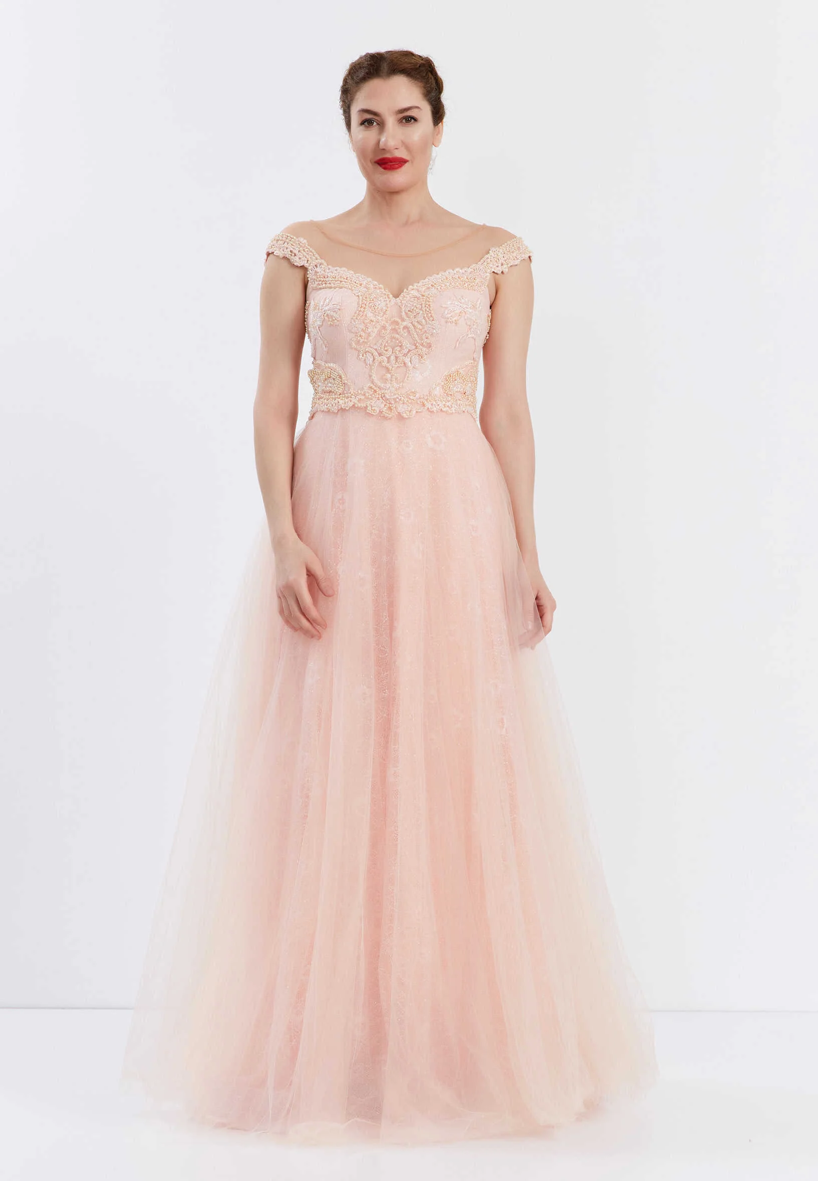 Sleeveless Maxi Tulle A - Line Regular Prom Dress ppl00603 - Image 9