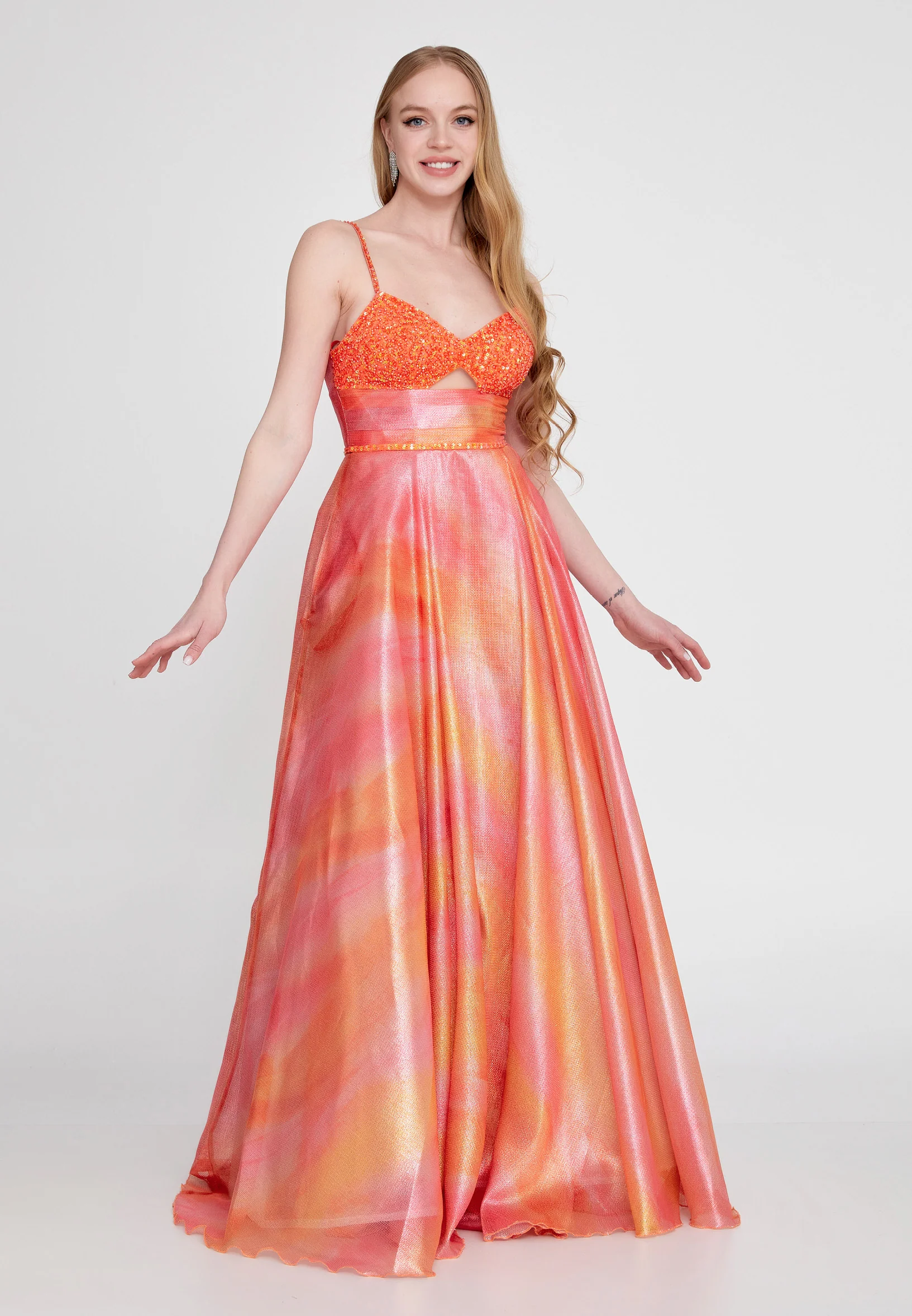 Sleeveless Maxi Tulle A - Line Regular Prom Dress prl731 - Image 12