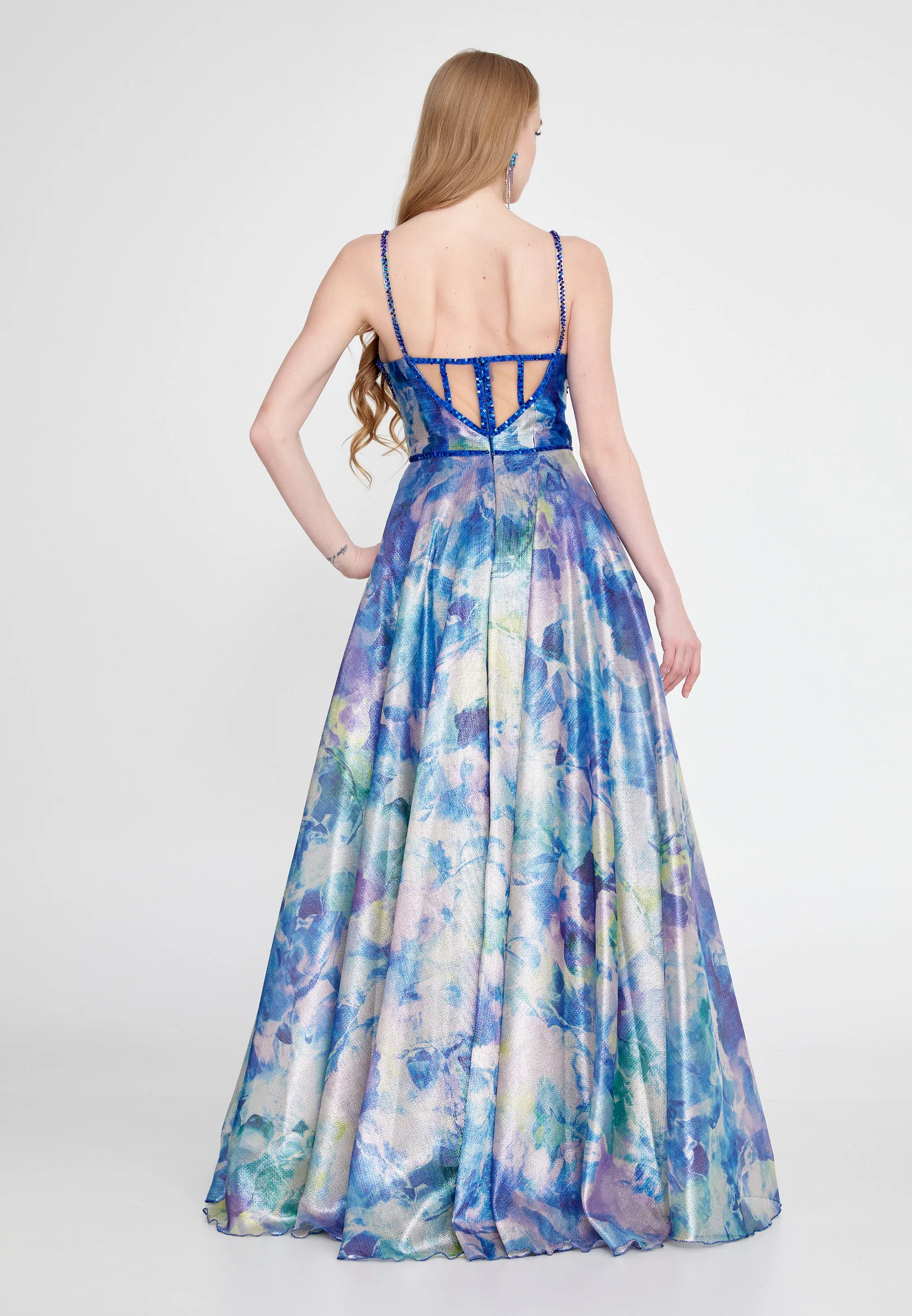 Sleeveless Maxi Tulle A - Line Regular Prom Dress prl731 - Image 3
