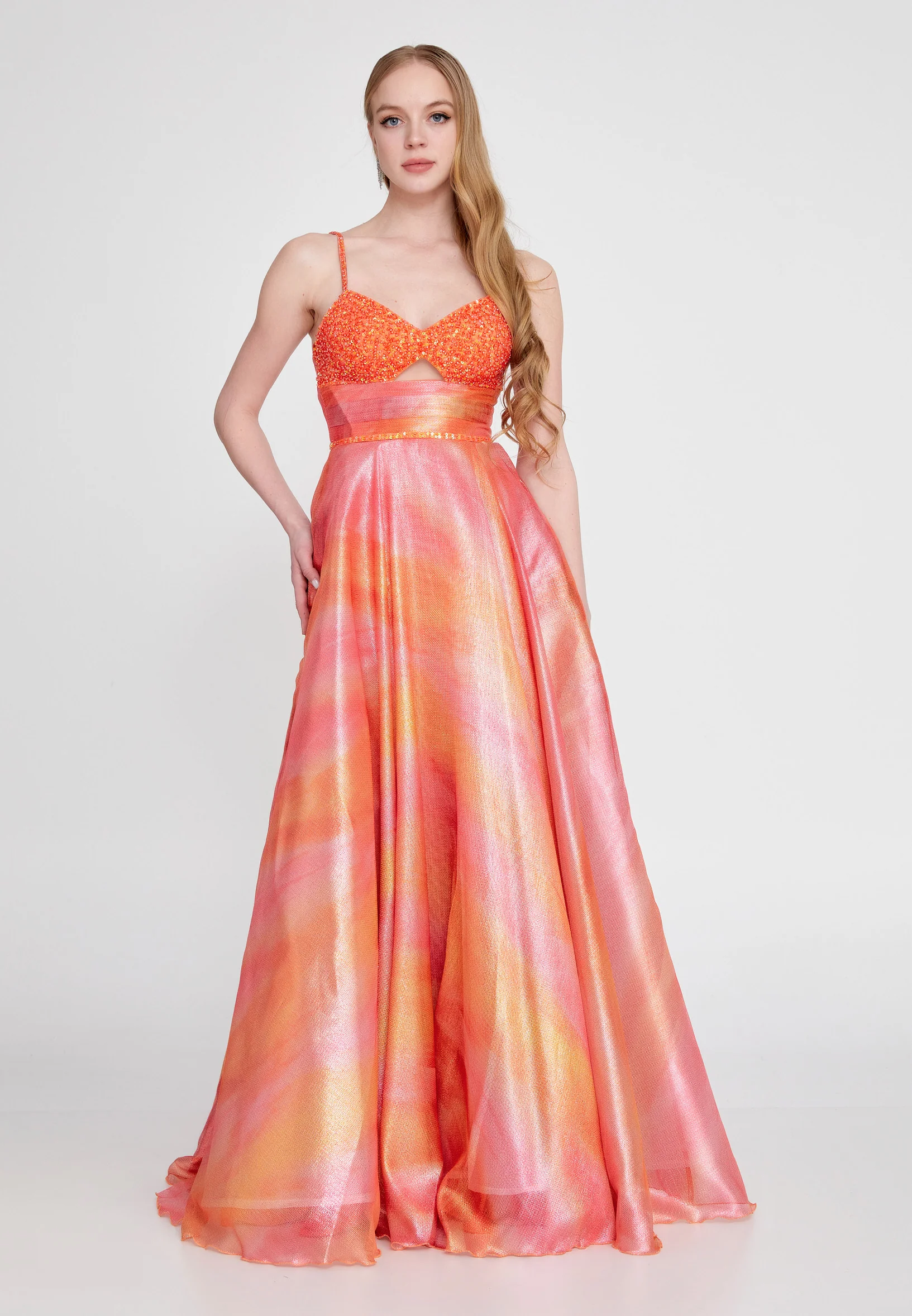 Sleeveless Maxi Tulle A - Line Regular Prom Dress prl731 - Image 7